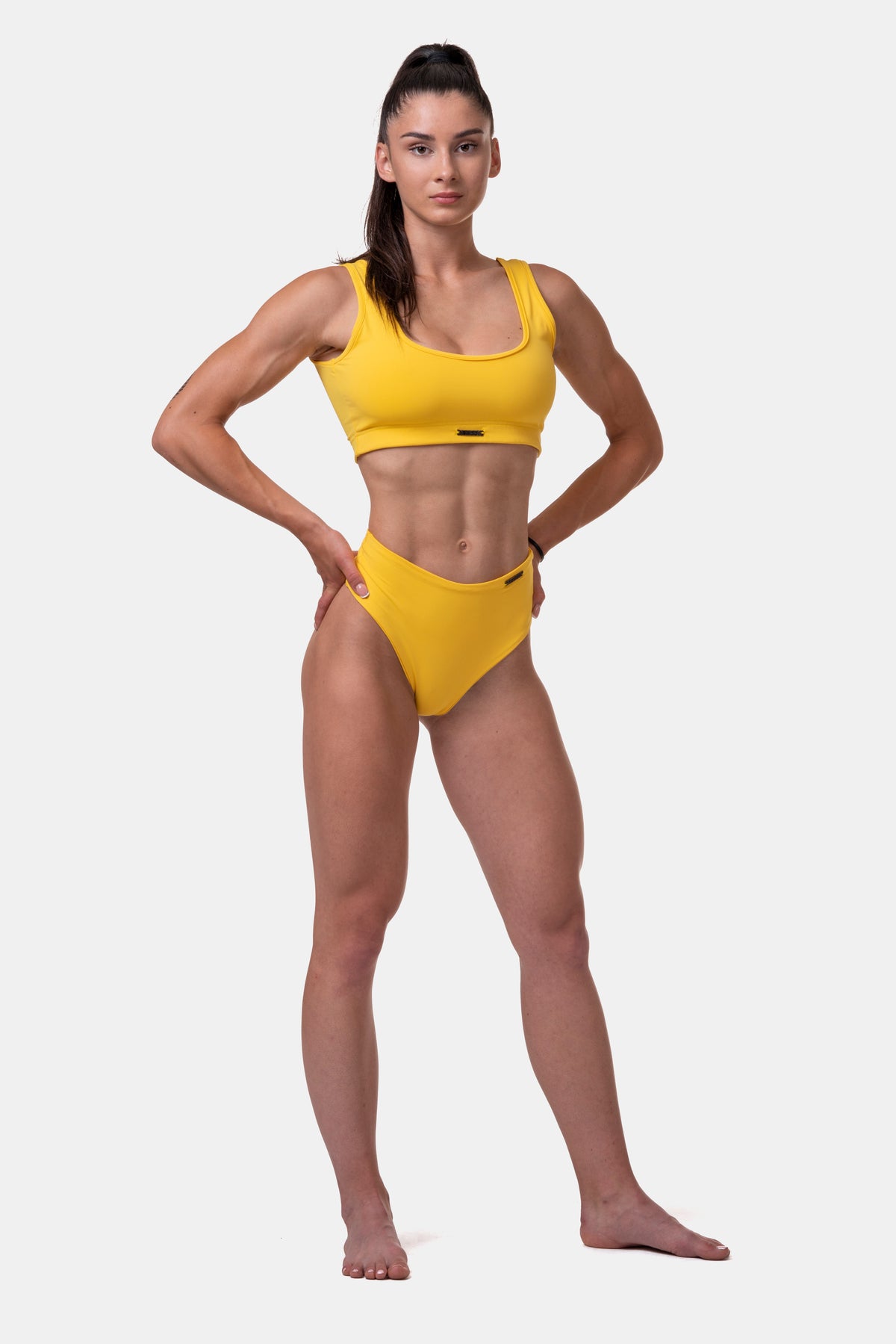 NEBBIA Miami Sporty Bikini Top, yellow