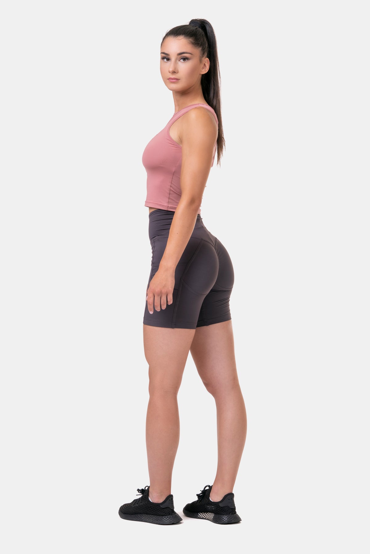 NEBBIA Fit Smart Biker Shorts, marron