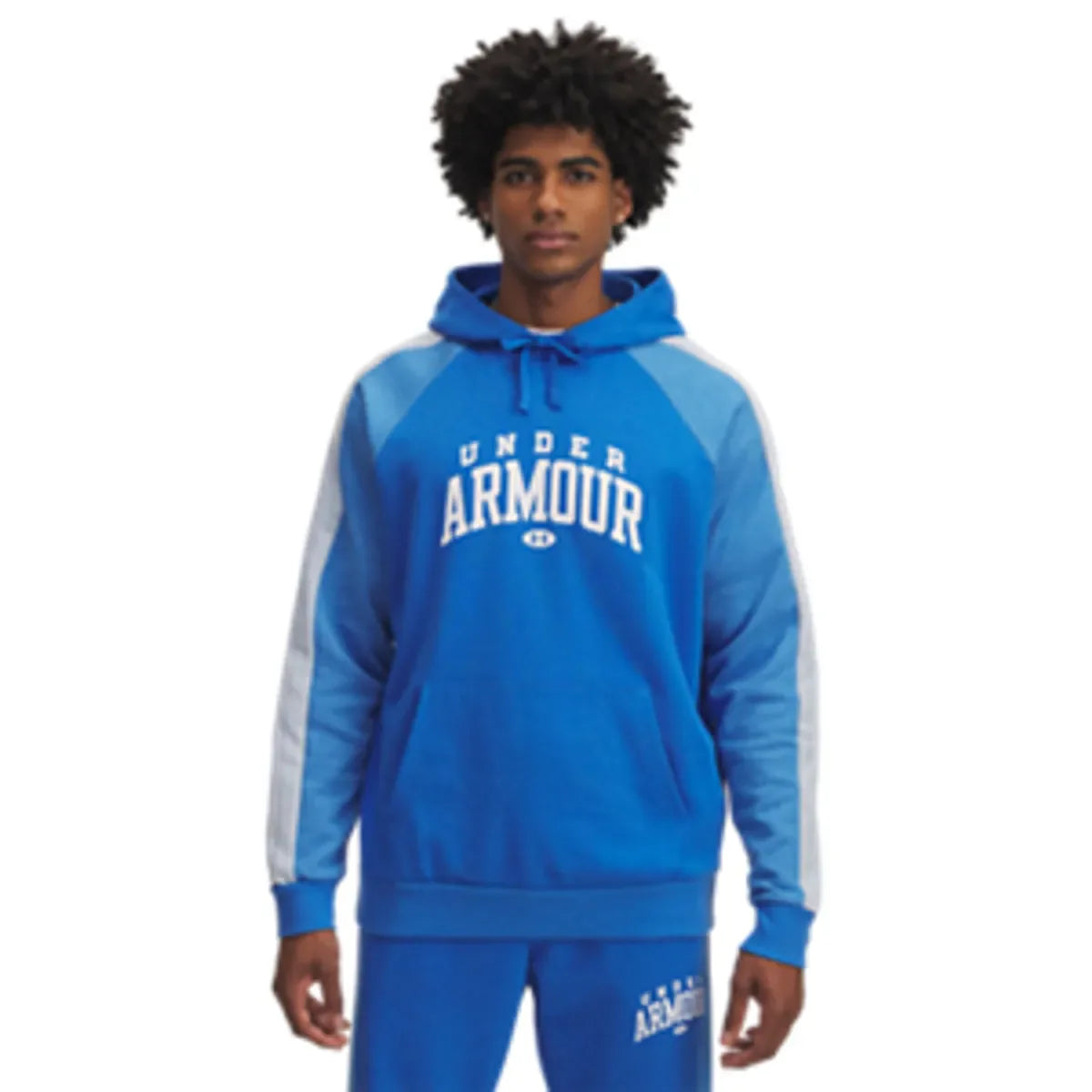 Under Armour UA Rival Flc CB Hood Blue Atlantis