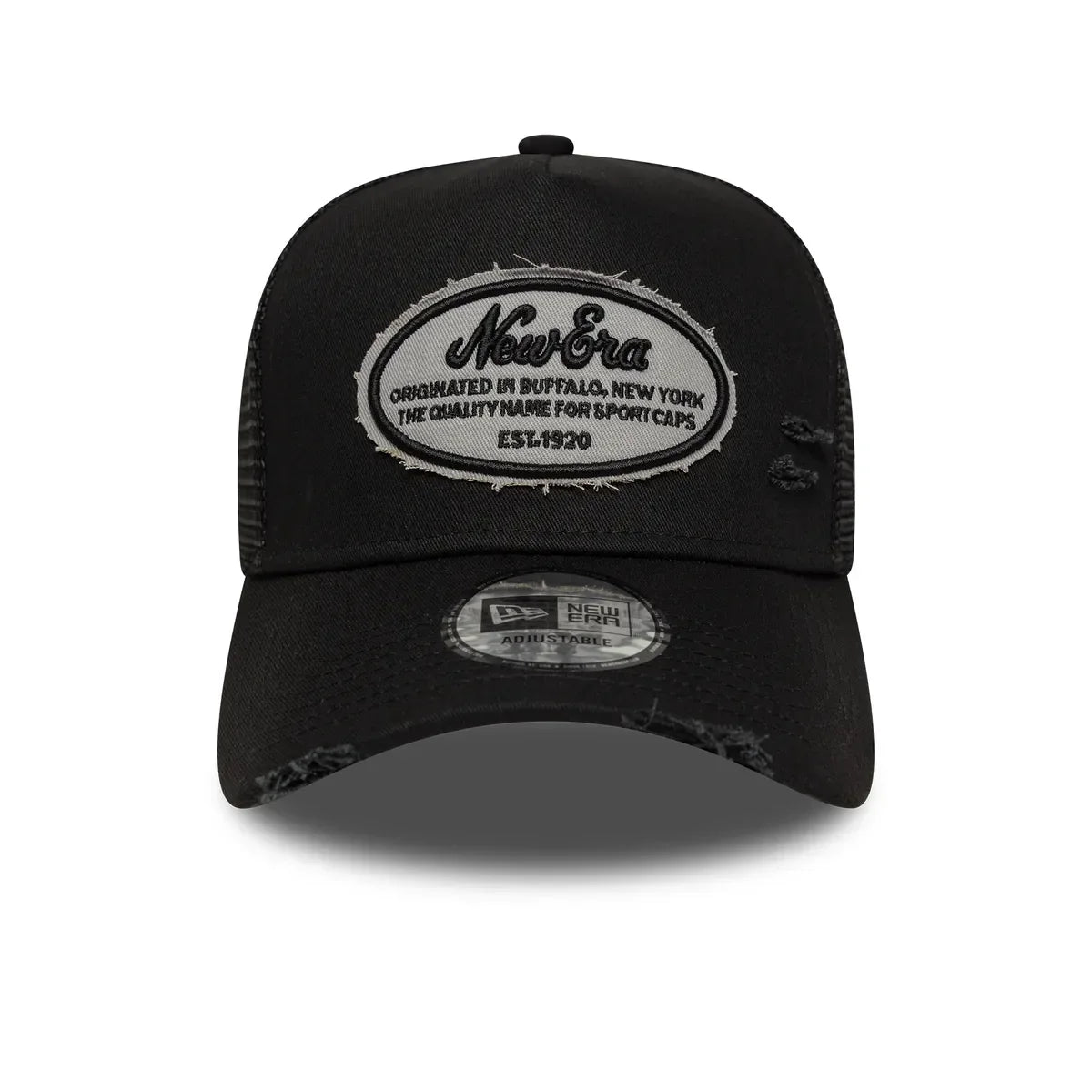 New Era OVAL DISTRESS PATCH TRUCKER N