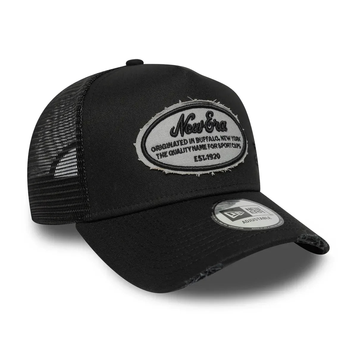 New Era OVAL DISTRESS PATCH TRUCKER N