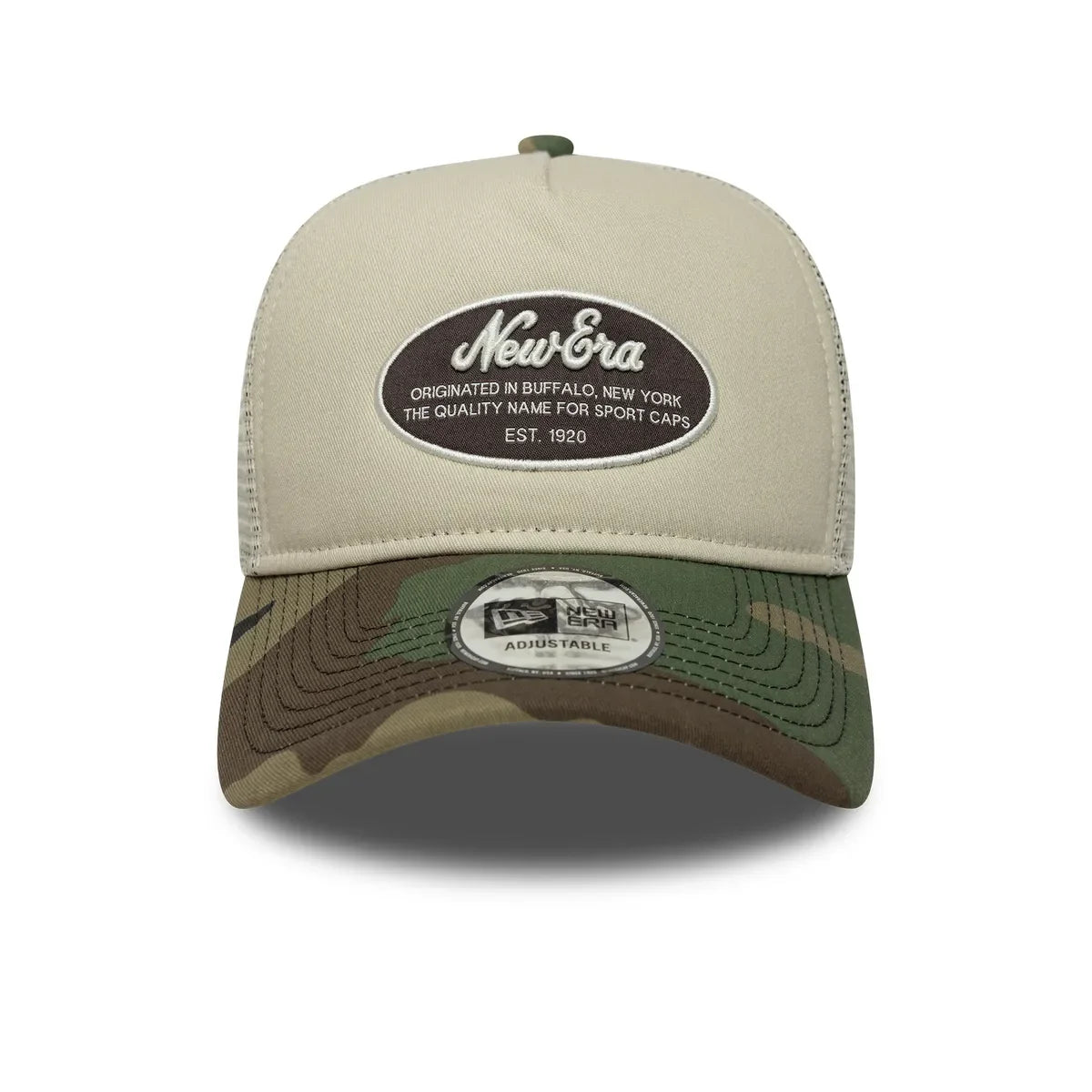 New Era OVAL PATCH CAMO TRUCKER NEWER