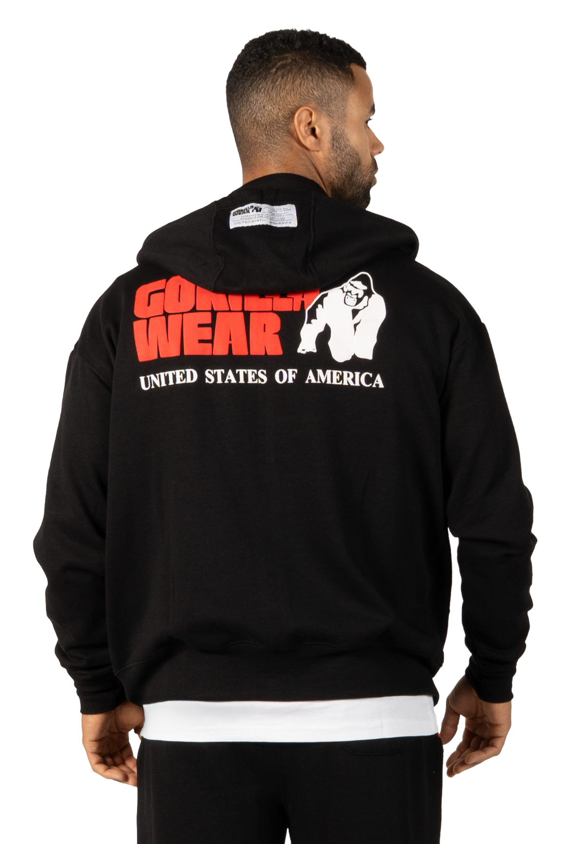 Gorilla Wear Classic Oversized Zipped Hoodie, black