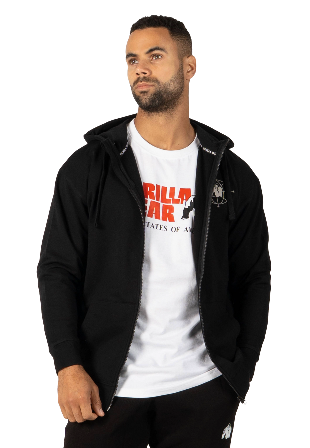 Gorilla Wear Scofield Zipped Hoodie, black