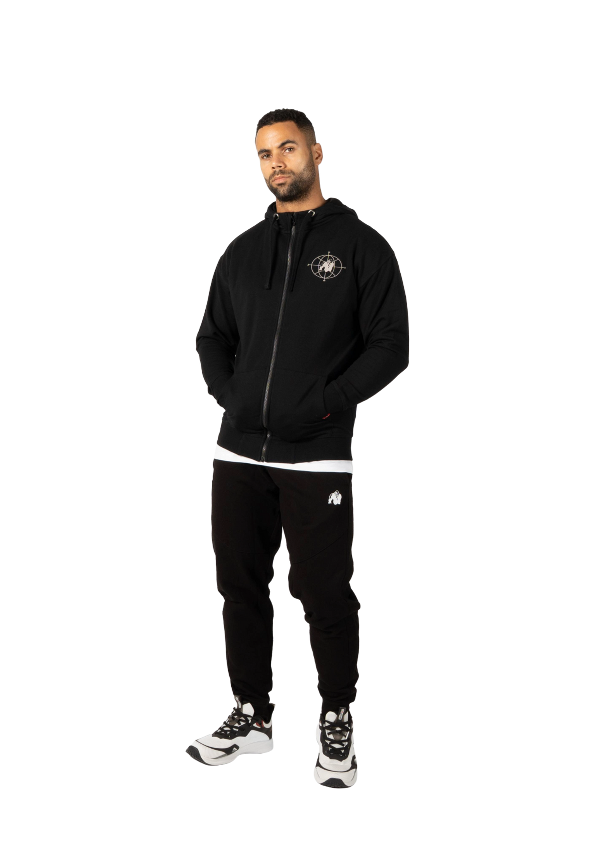 Gorilla Wear Scofield Zipped Hoodie, black