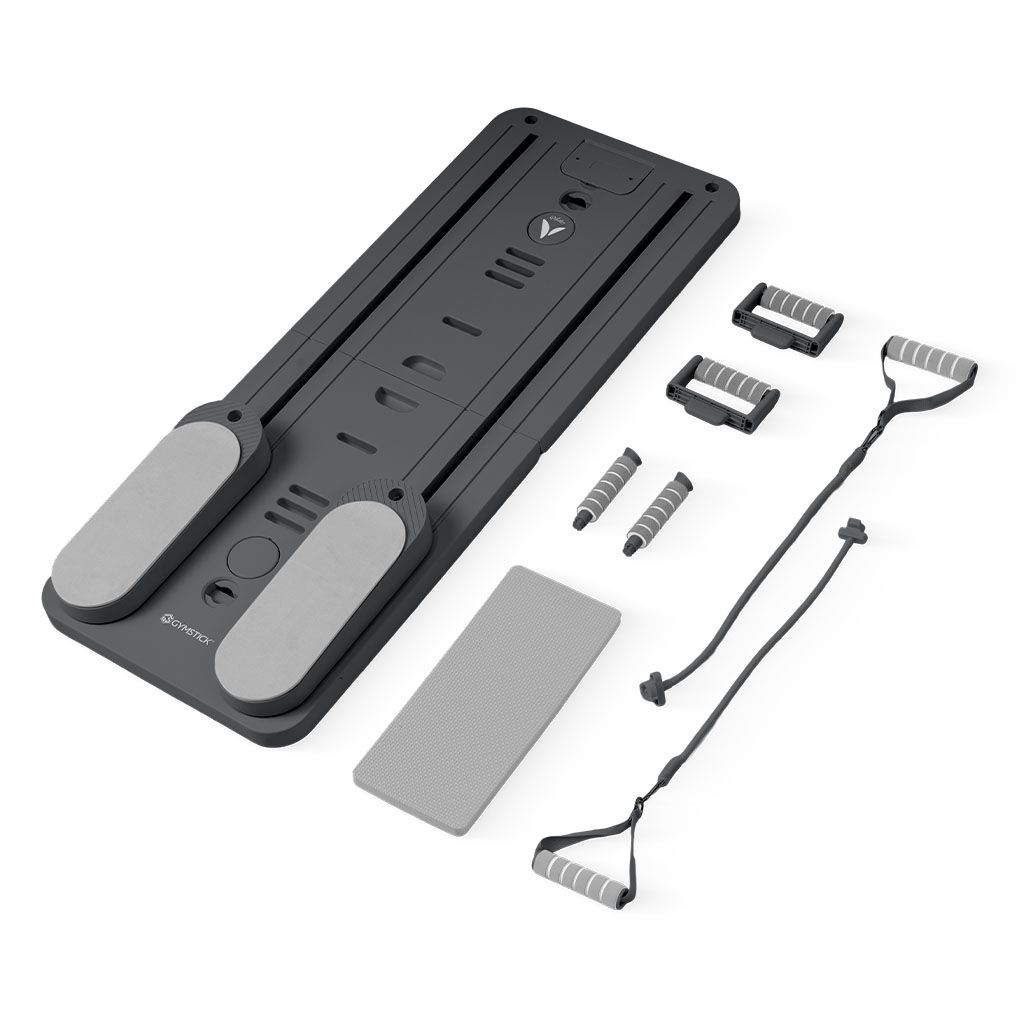 GYMSTICK Pilates V Reformer Board, Black Rose