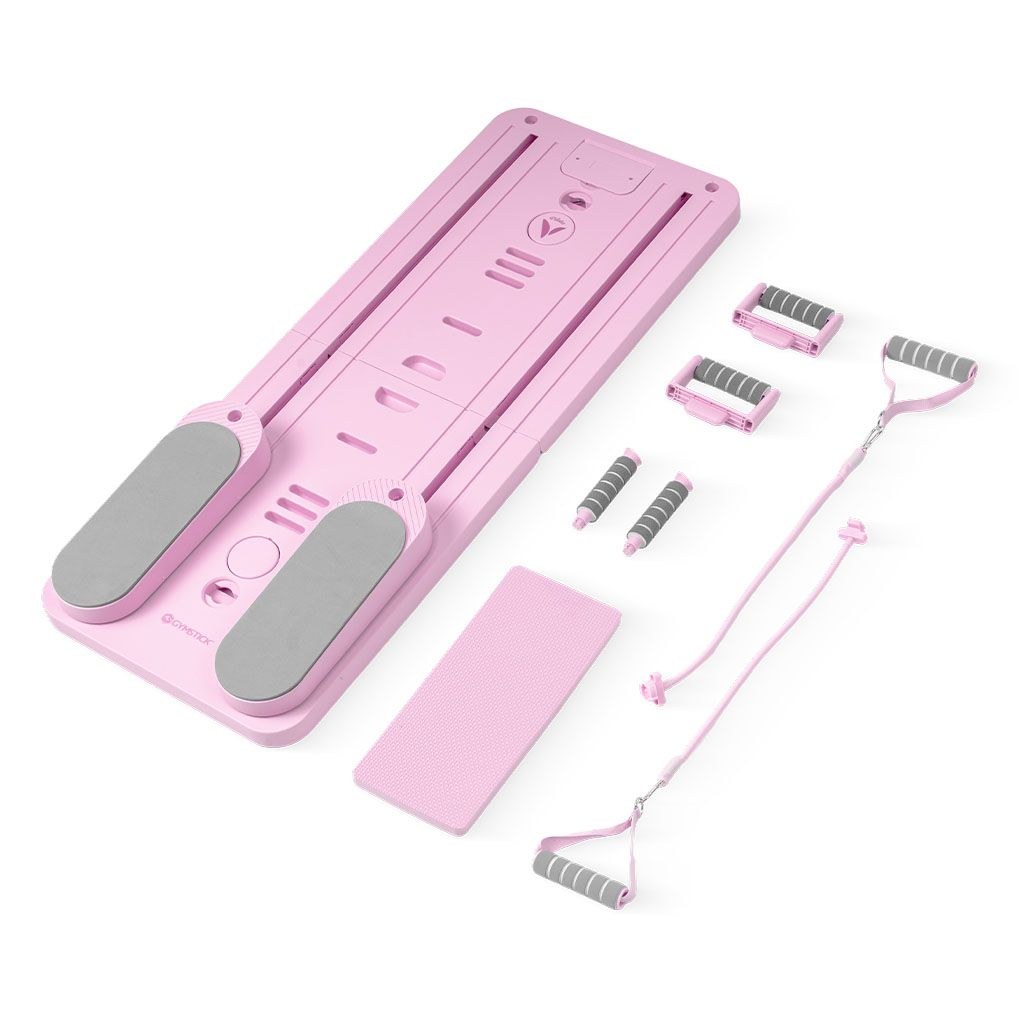 GYMSTICK Pilates V Reformer Board, Pink Lotus