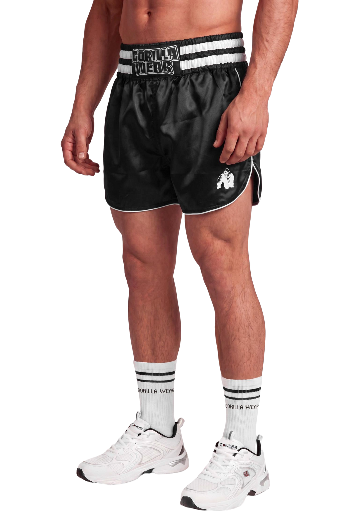 Gorilla Wear Tacoma Fighting Shorts, black/white