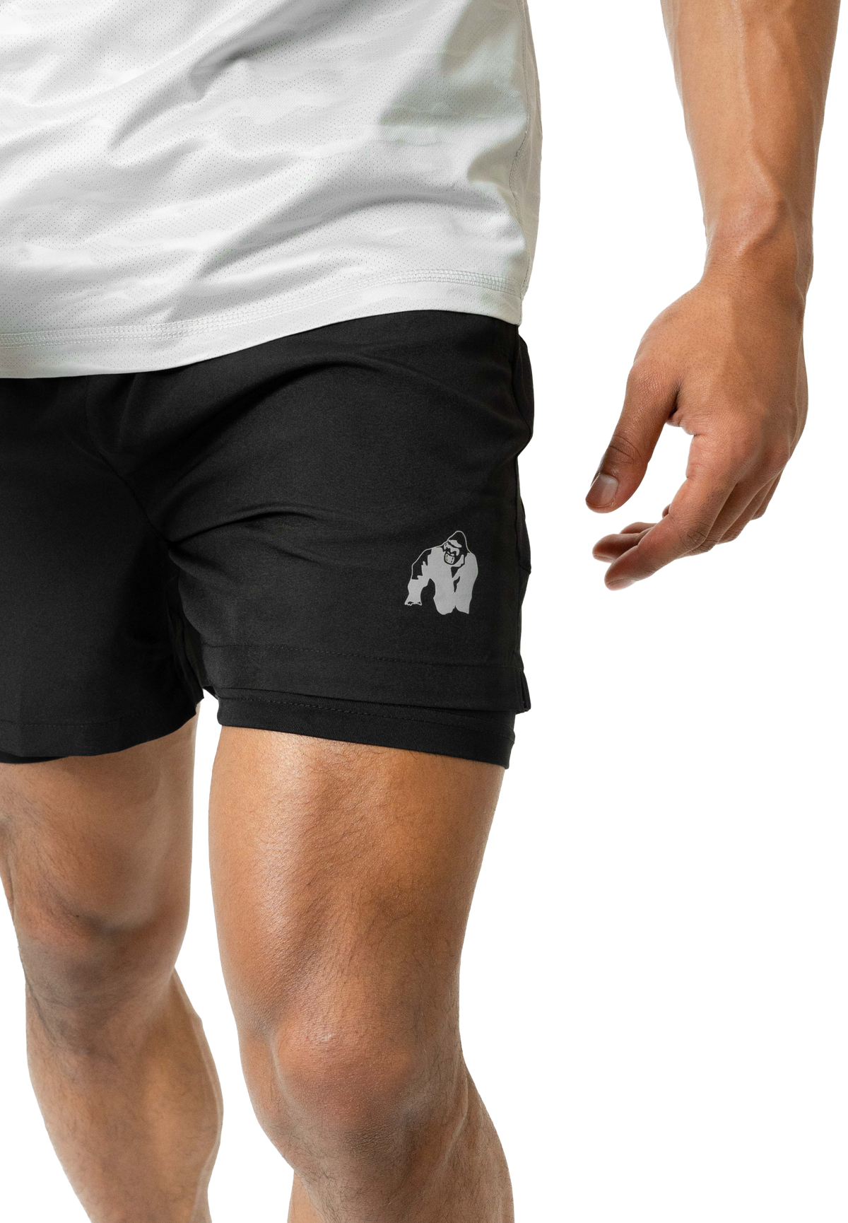 Gorilla Wear Lowell 2-In-1 Shorts, black