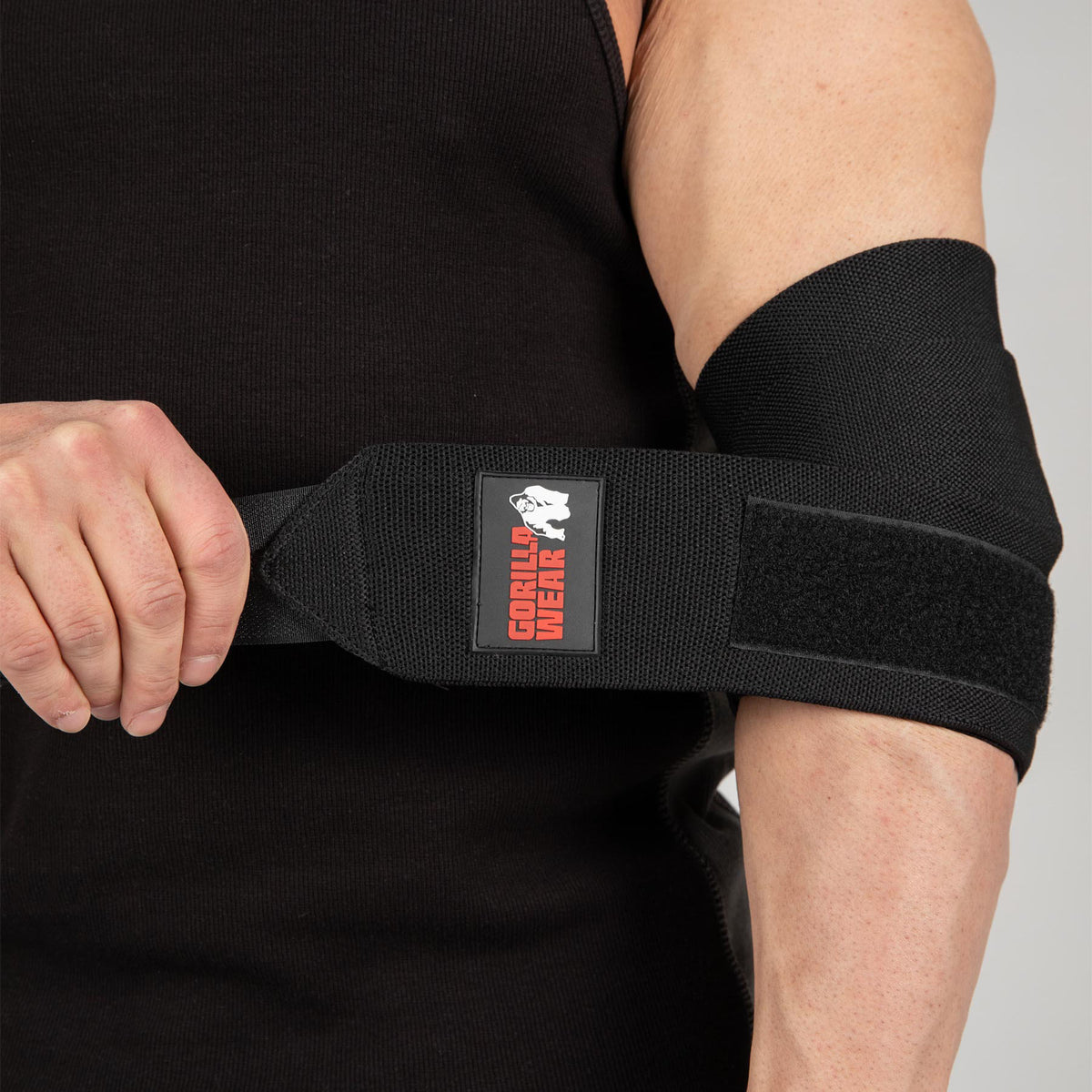 Gorilla Wear Elbow Wraps, black - 1,8 m