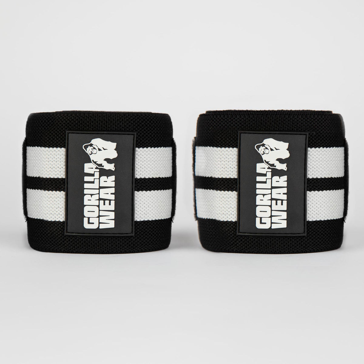Gorilla Wear Elbow Wraps, black/white - 1,8 m