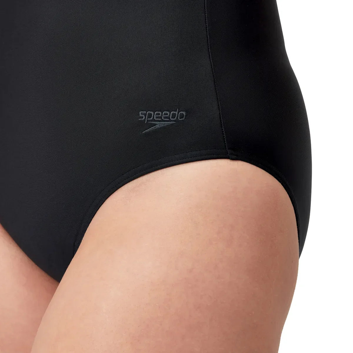 Speedo Solid Cross Knot Swimsuit Black