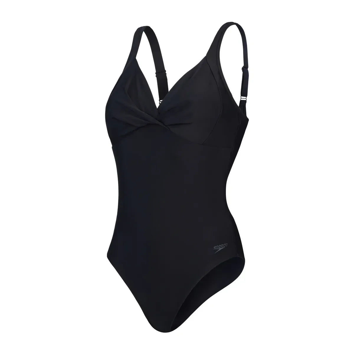 Speedo Solid Cross Knot Swimsuit Black