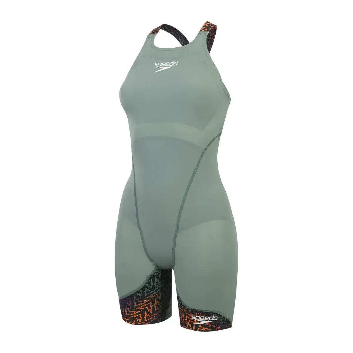 Speedo LZR Ignite Kneeskin- APAC/EMEA Fit Green/Orange