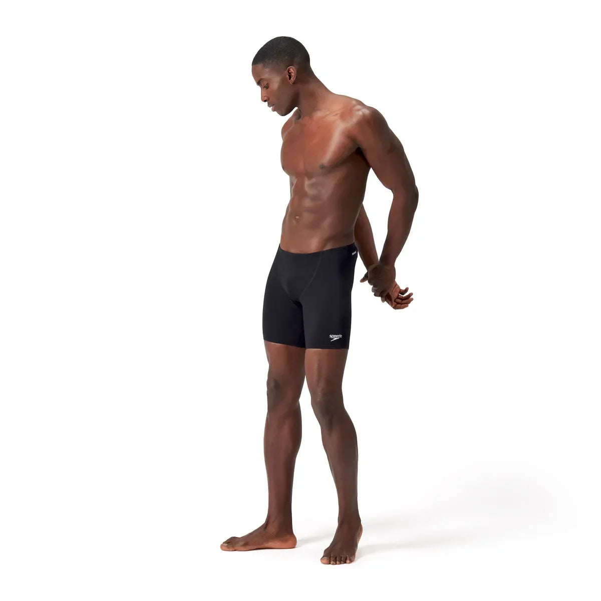 Speedo Mens Endurance + V-Cut Mid Jammer Black