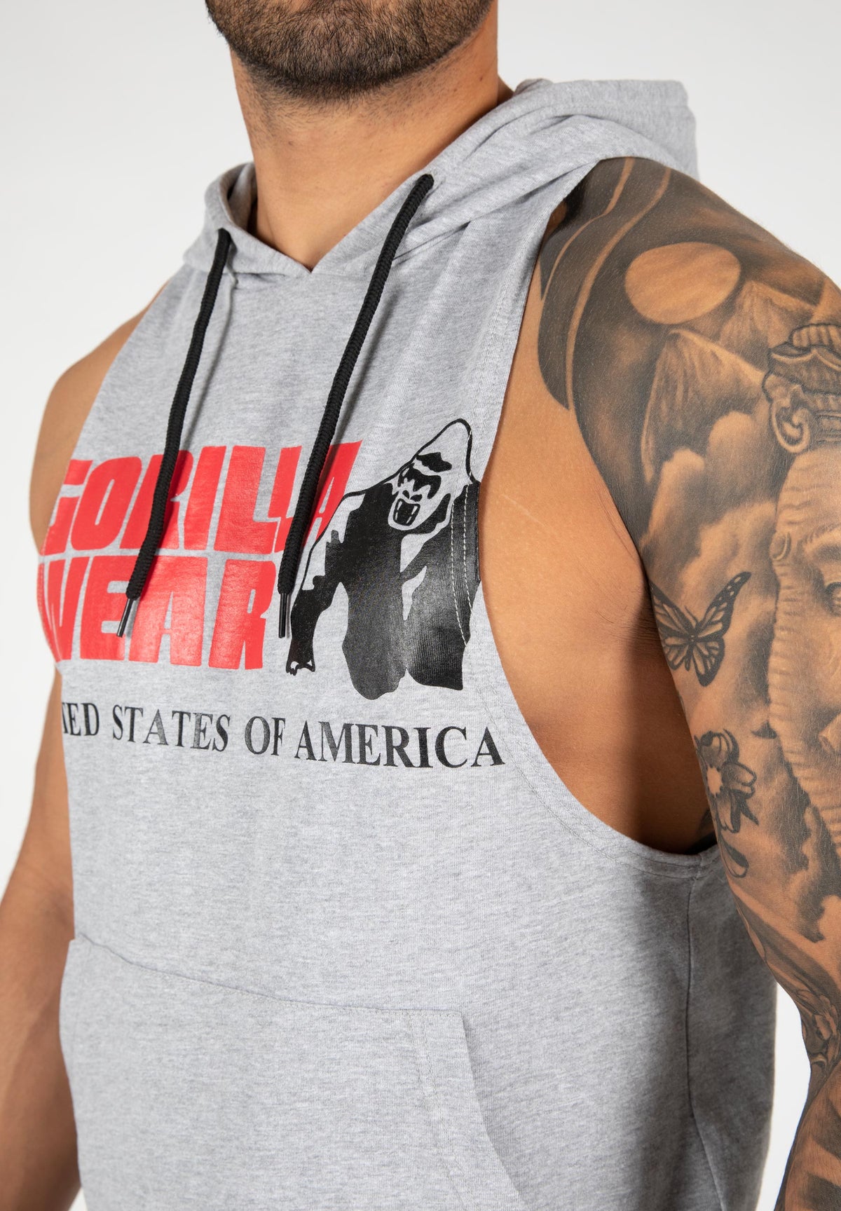 Gorilla Wear Rogers Hooded Tank Top, grey melange