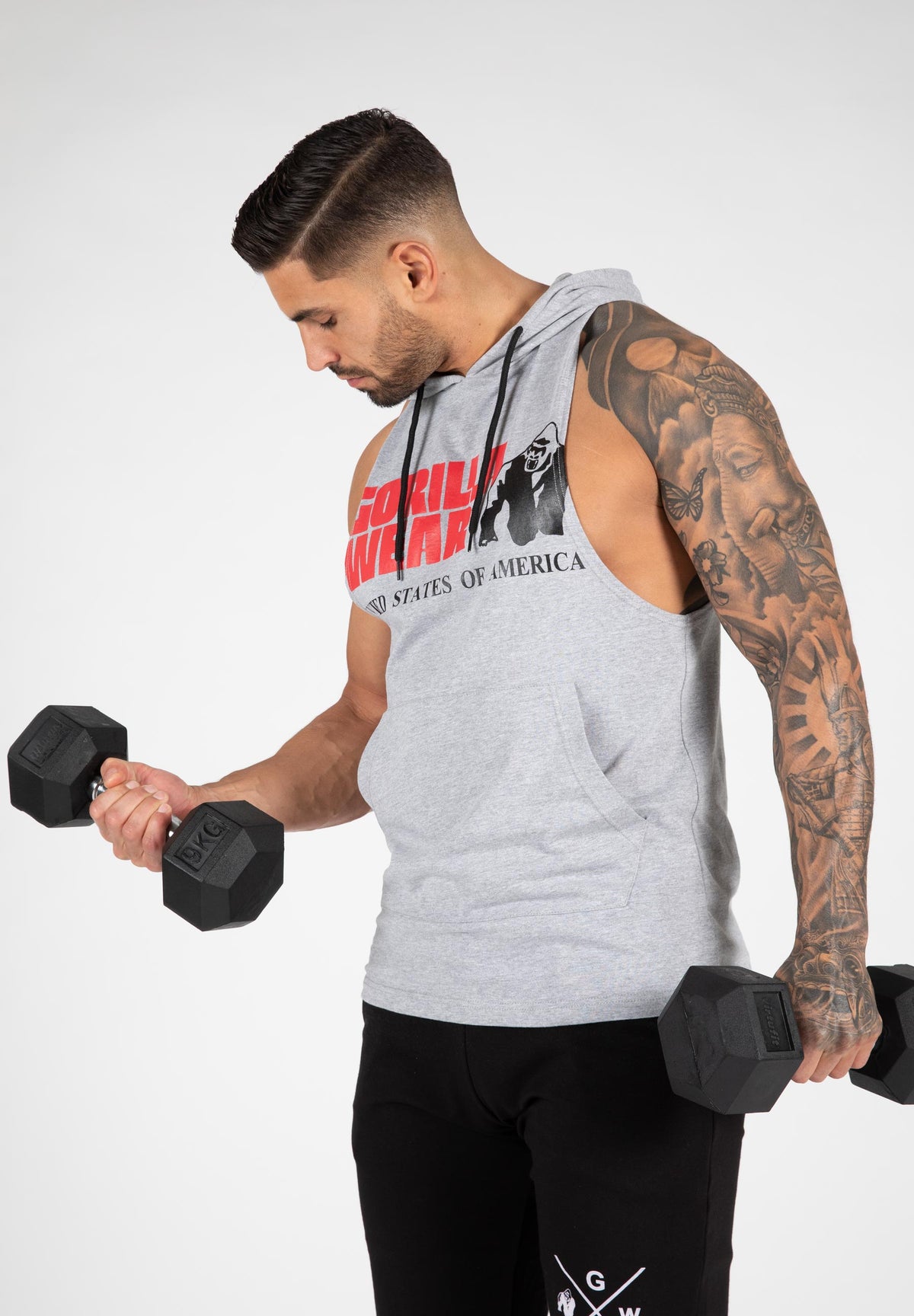 Gorilla Wear Rogers Hooded Tank Top, grey melange