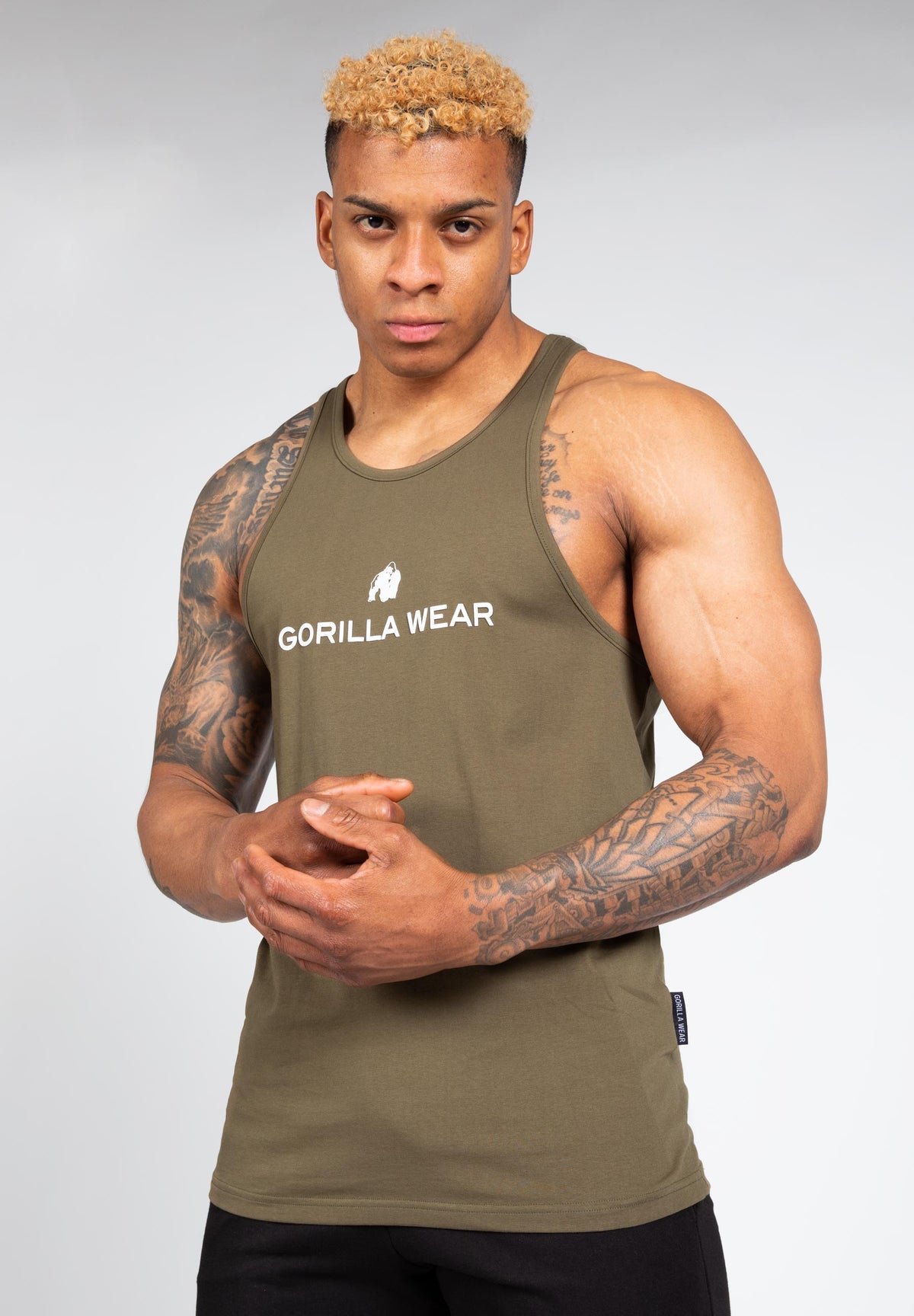 Gorilla Wear Carter Stretch Tank Top, army green