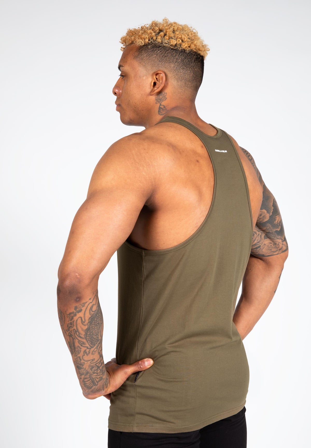 Gorilla Wear Carter Stretch Tank Top, army green