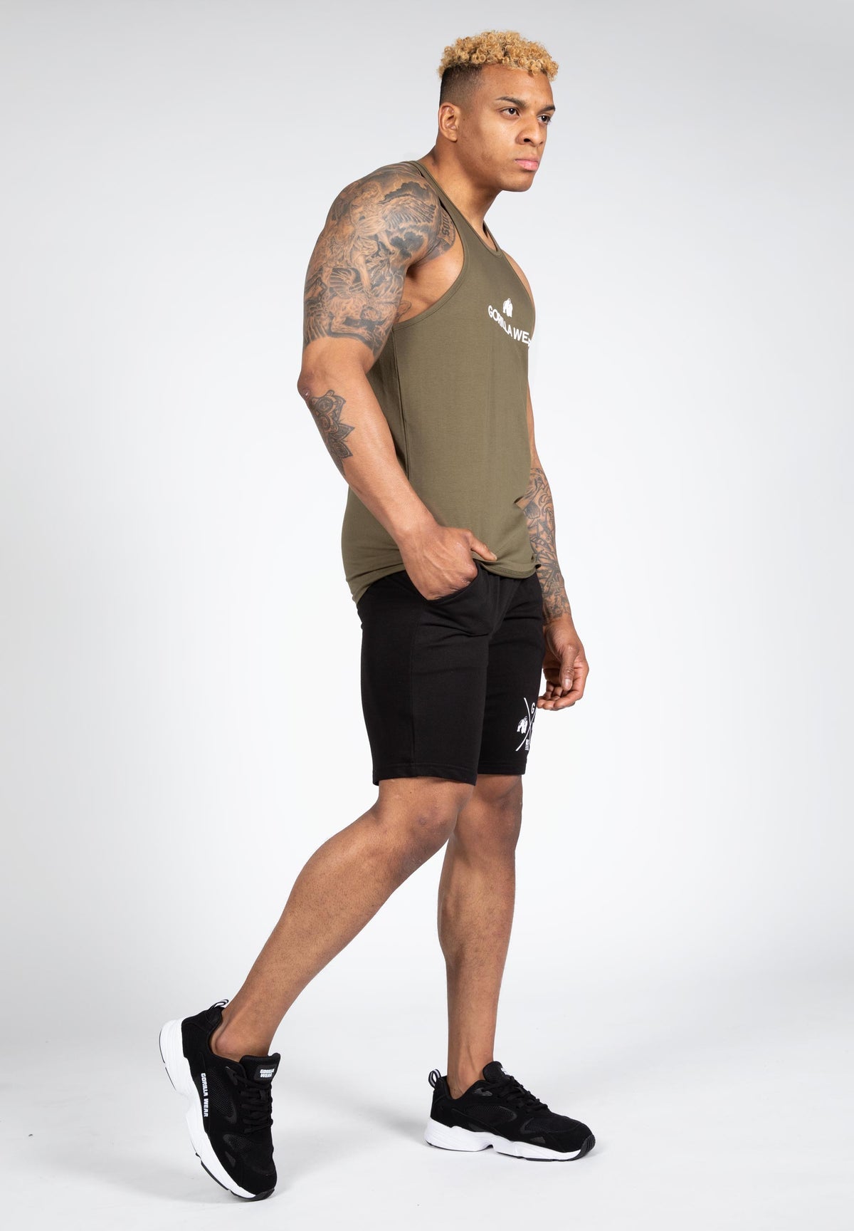 Gorilla Wear Carter Stretch Tank Top, army green