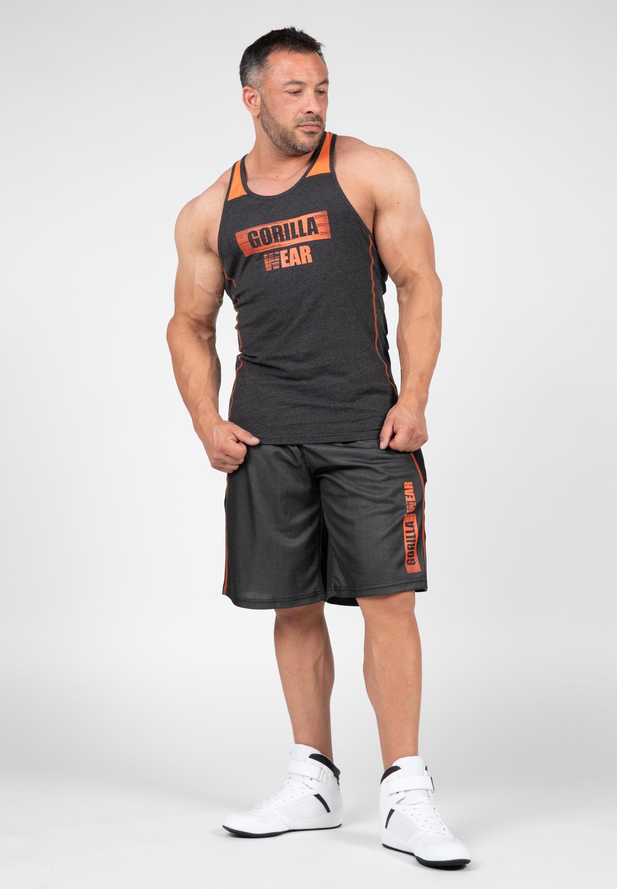 Gorilla Wear Wallace Tank Top, grey/orange