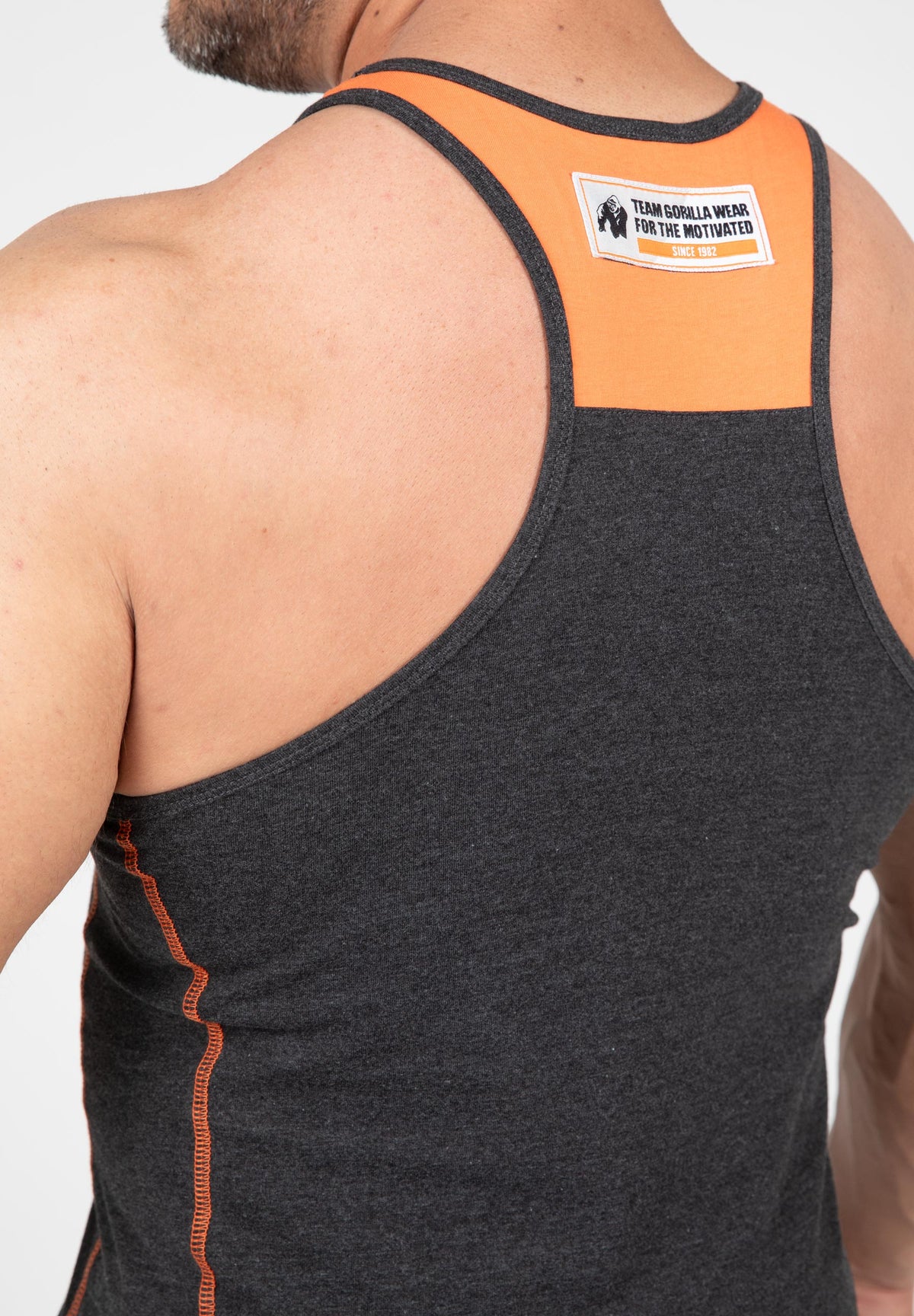 Gorilla Wear Wallace Tank Top, grey/orange