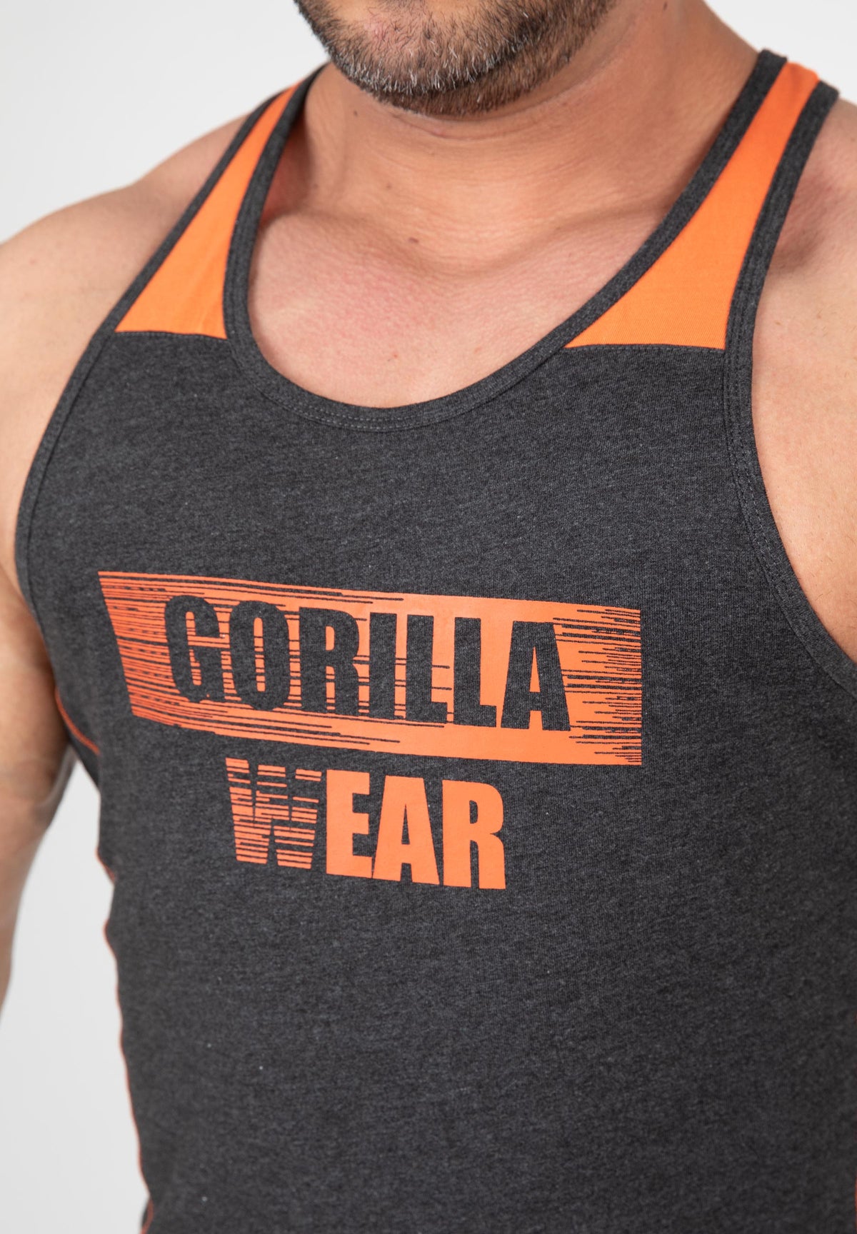Gorilla Wear Wallace Tank Top, grey/orange