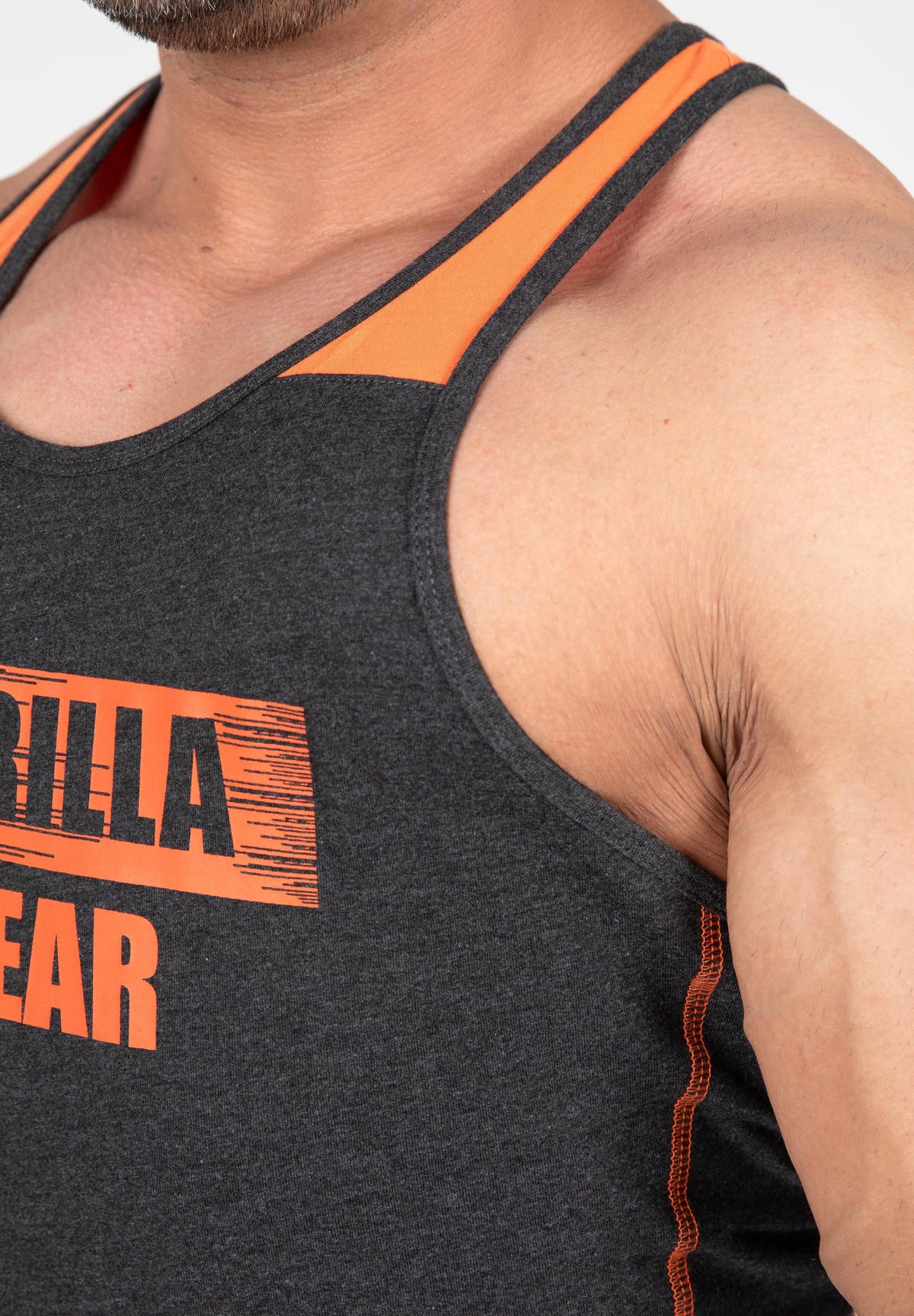 Gorilla Wear Wallace Tank Top, grey/orange