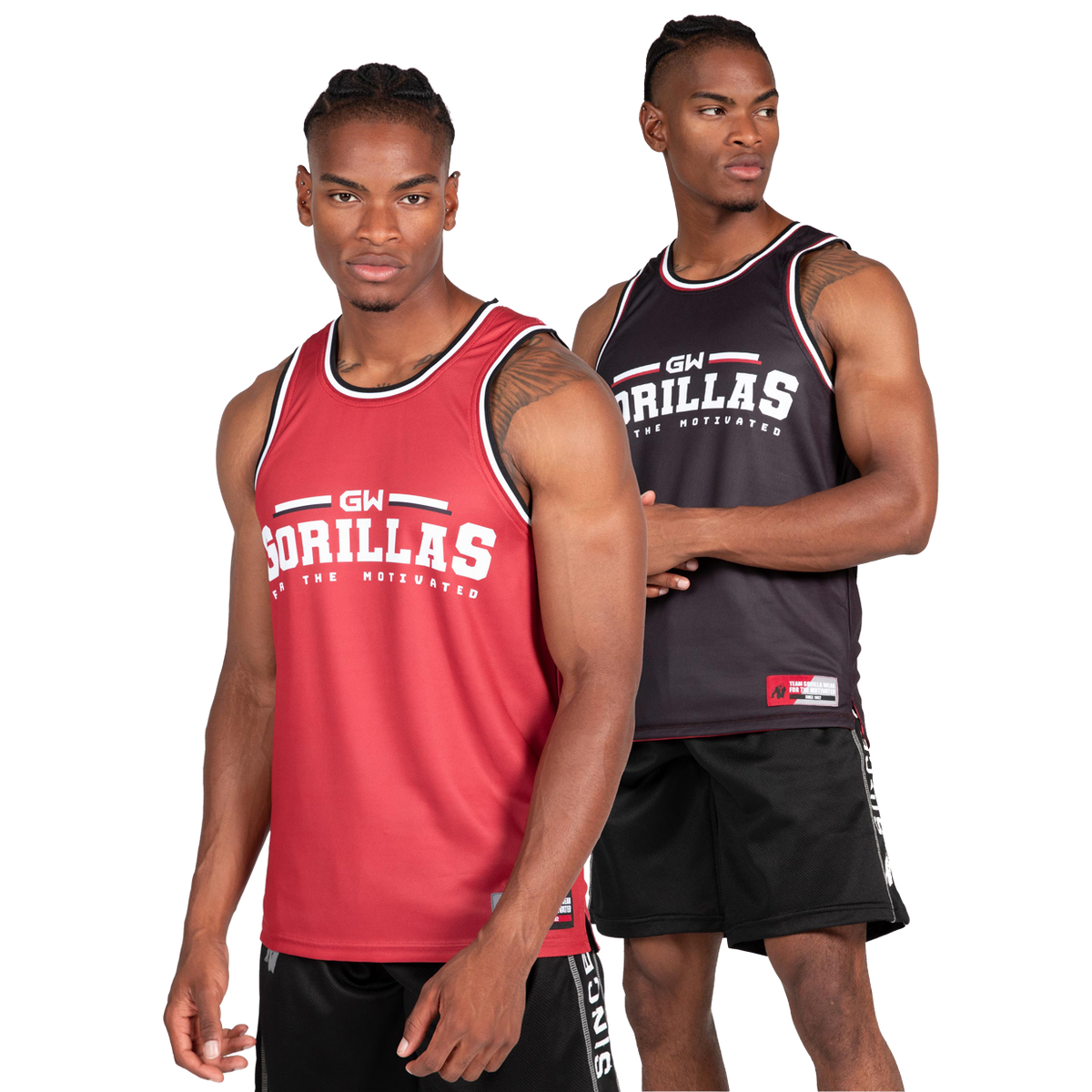 Gorilla Wear Keene Reversible Tank Top, red/black