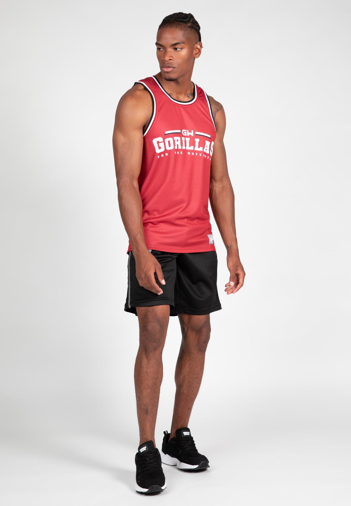 Gorilla Wear Keene Reversible Tank Top, red/black