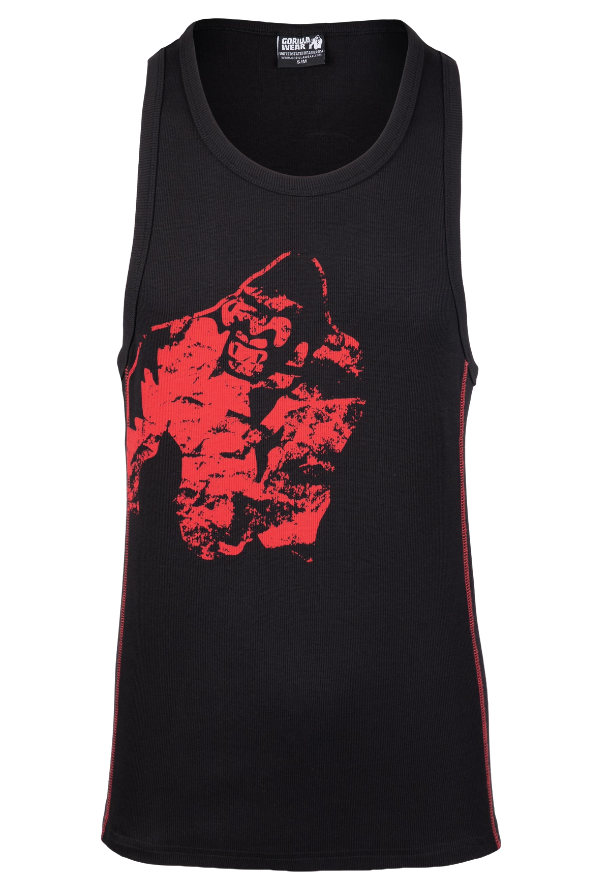 Gorilla Wear Monterey Tank Top, black/red