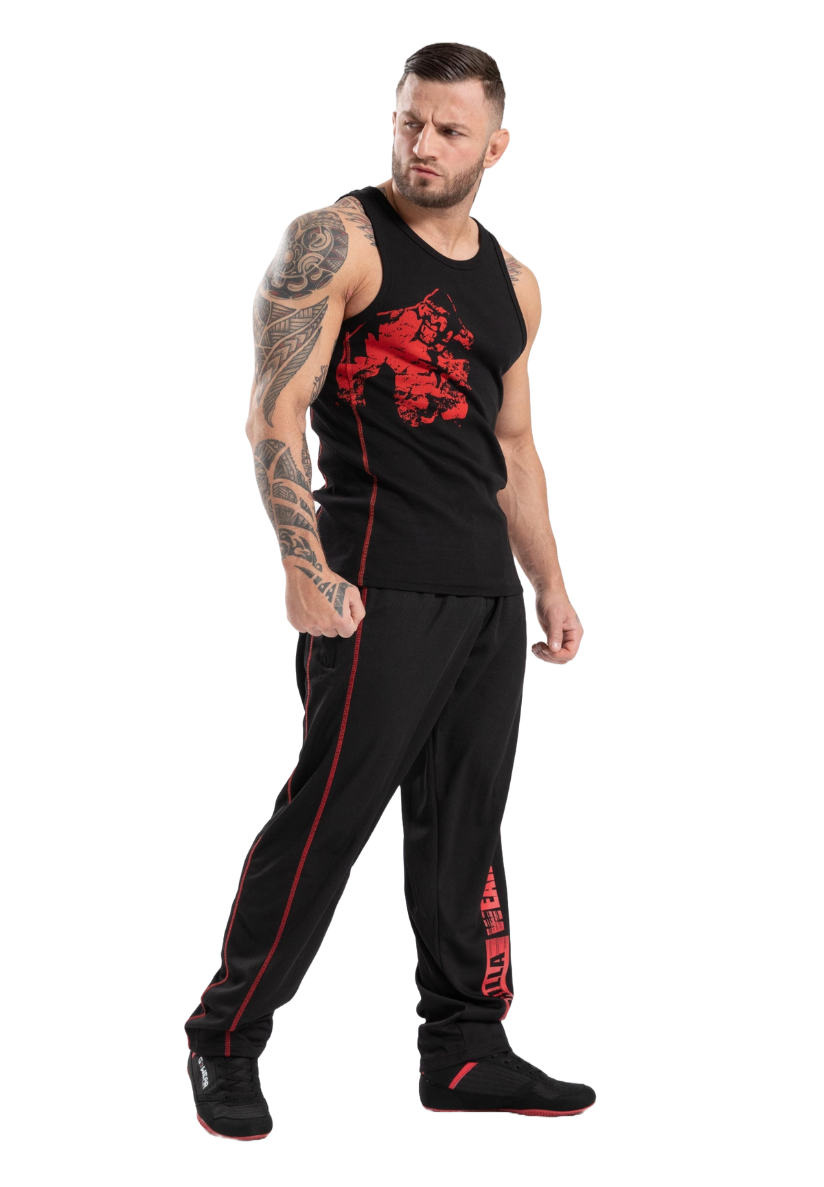 Gorilla Wear Monterey Tank Top, black/red