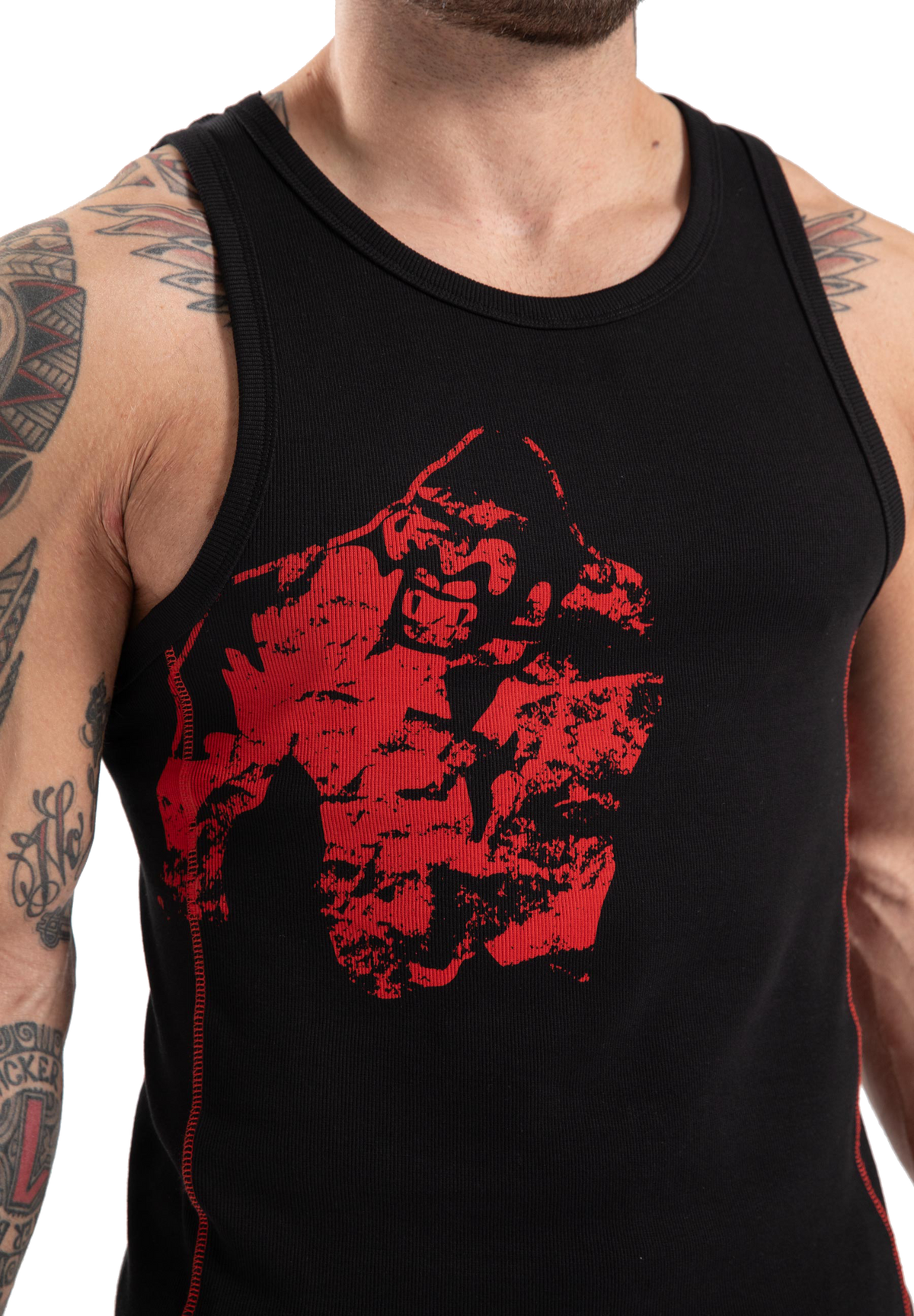 Gorilla Wear Monterey Tank Top, black/red