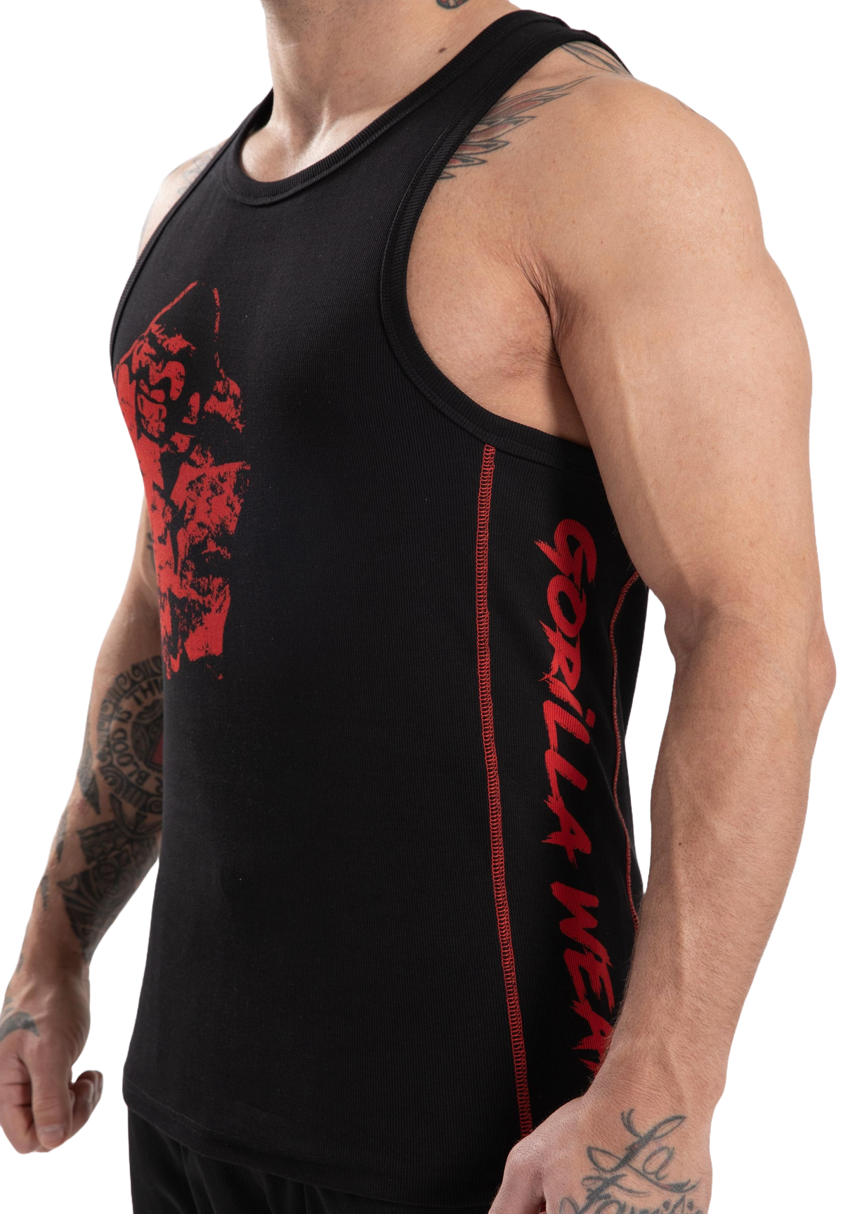 Gorilla Wear Monterey Tank Top, black/red