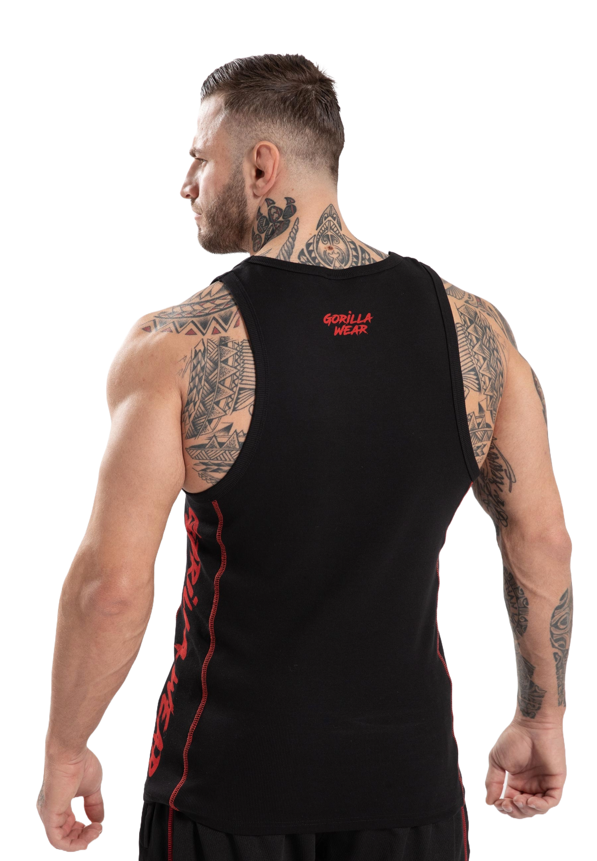 Gorilla Wear Monterey Tank Top, black/red