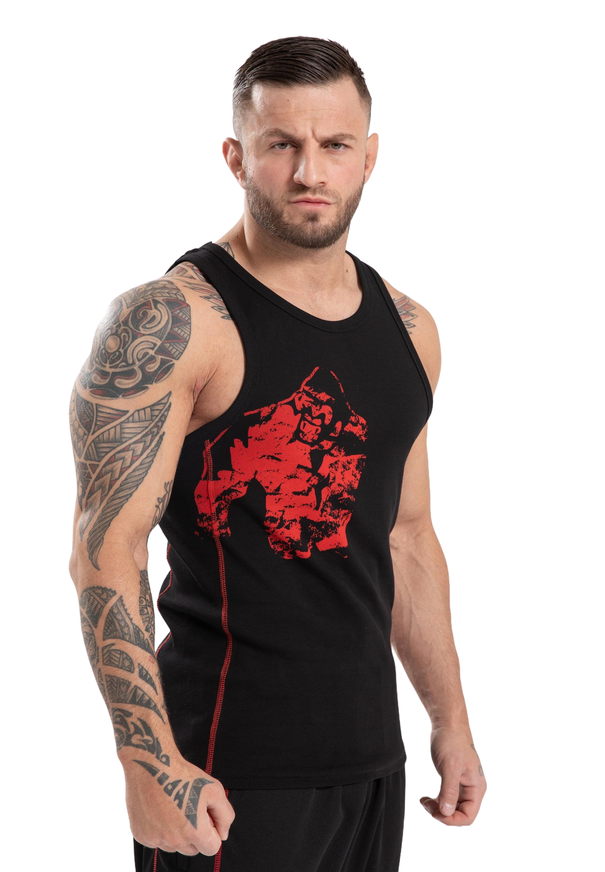 Gorilla Wear Monterey Tank Top, black/red
