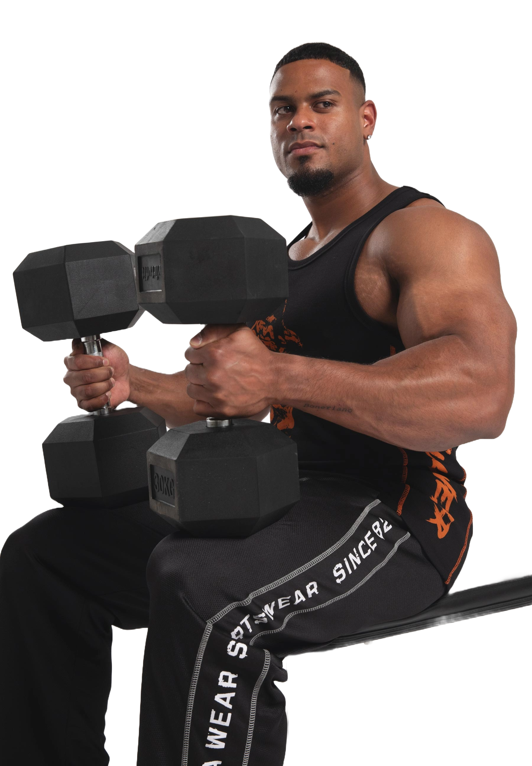 Gorilla Wear Monterey Tank Top, black/orange