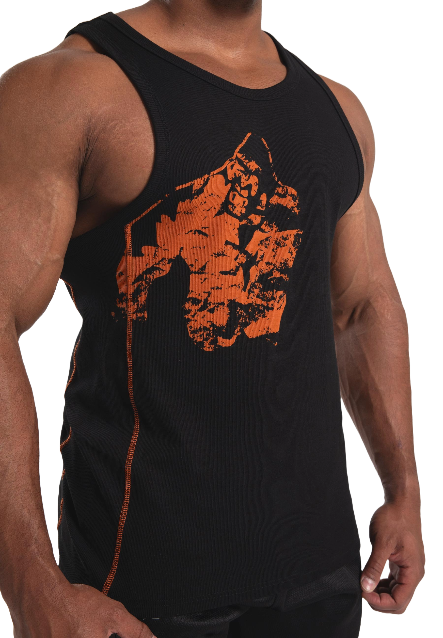 Gorilla Wear Monterey Tank Top, black/orange