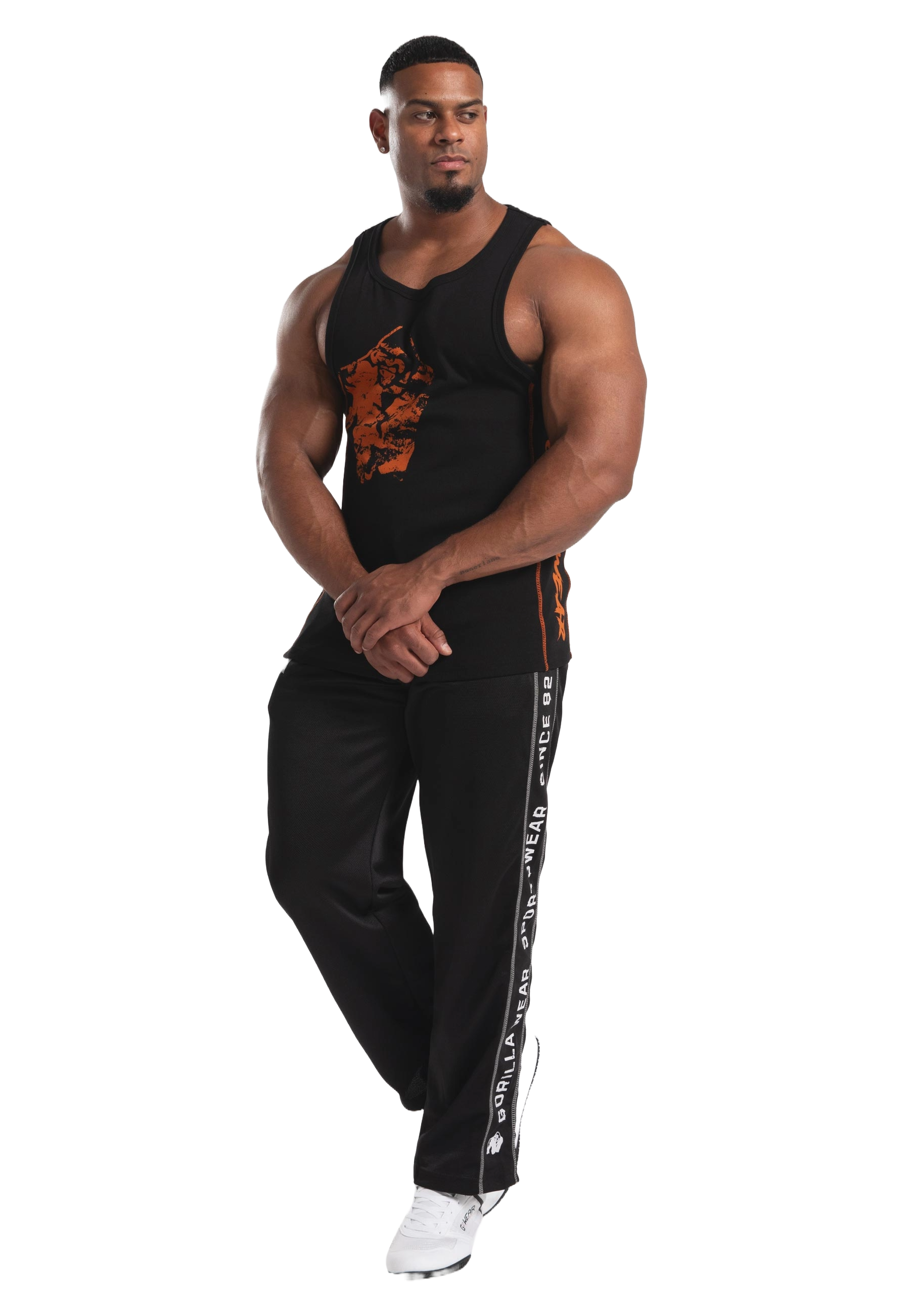 Gorilla Wear Monterey Tank Top, black/orange