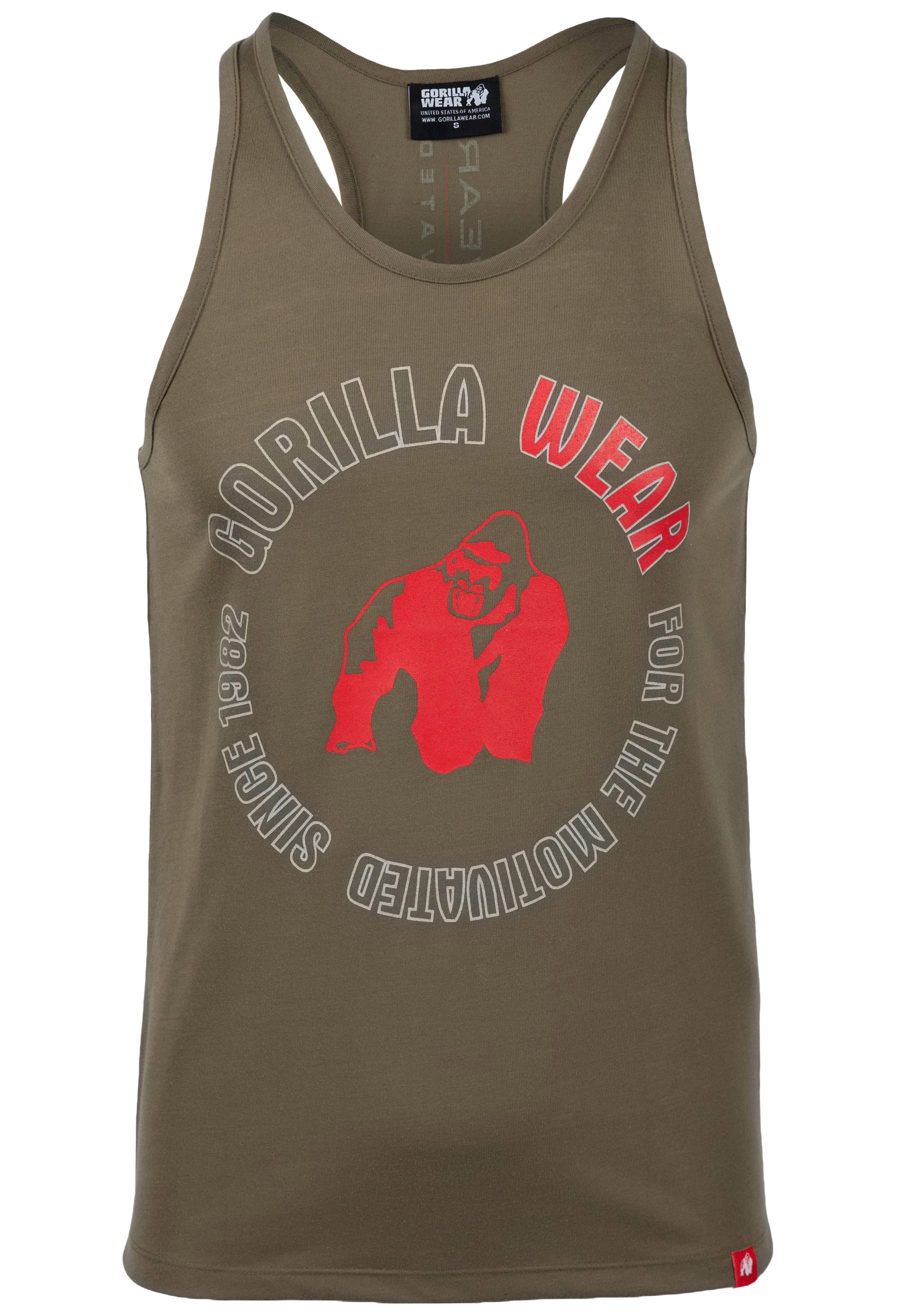Gorilla Wear Lafayette Racerback Tank Top, army green