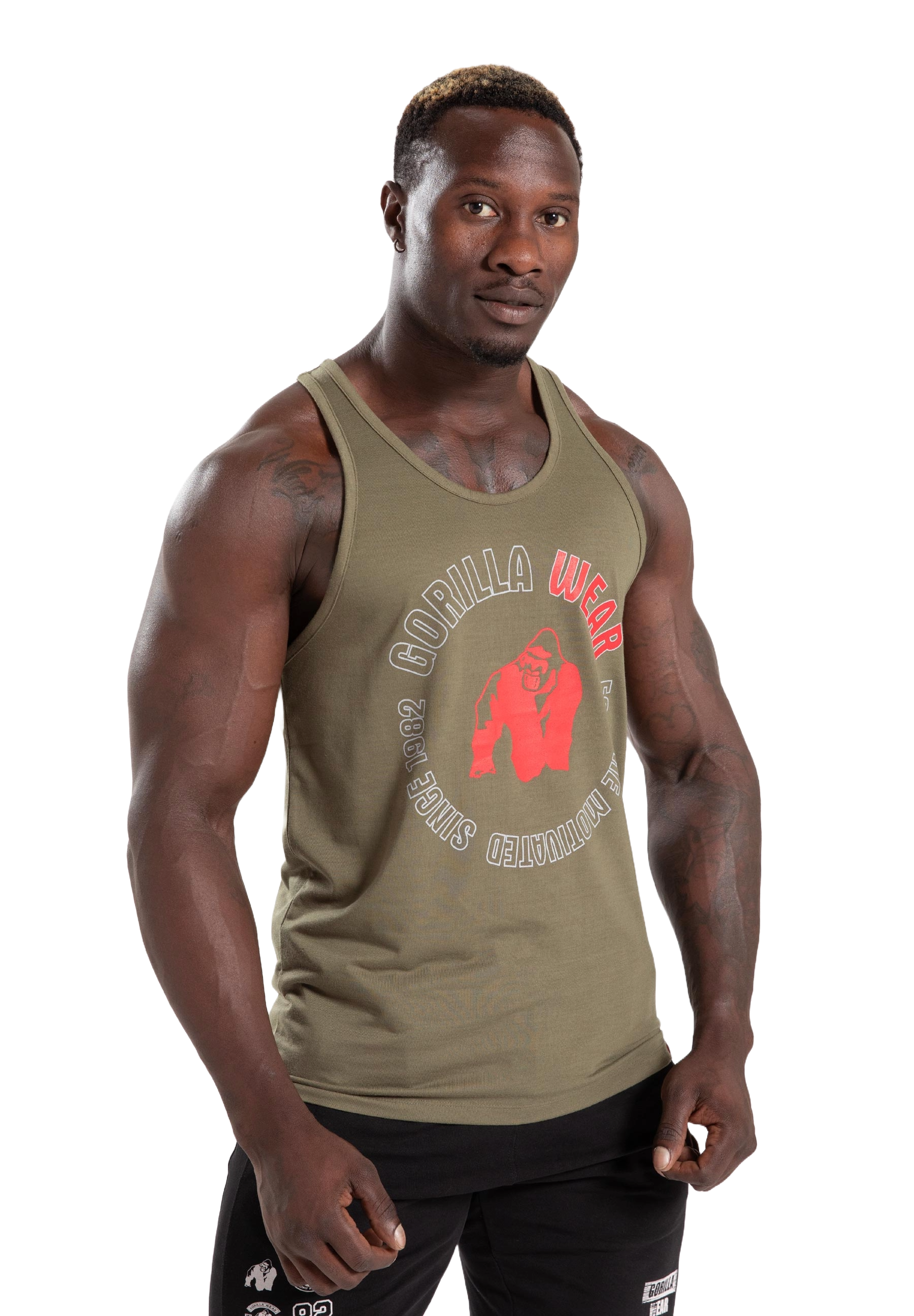 Gorilla Wear Lafayette Racerback Tank Top, army green