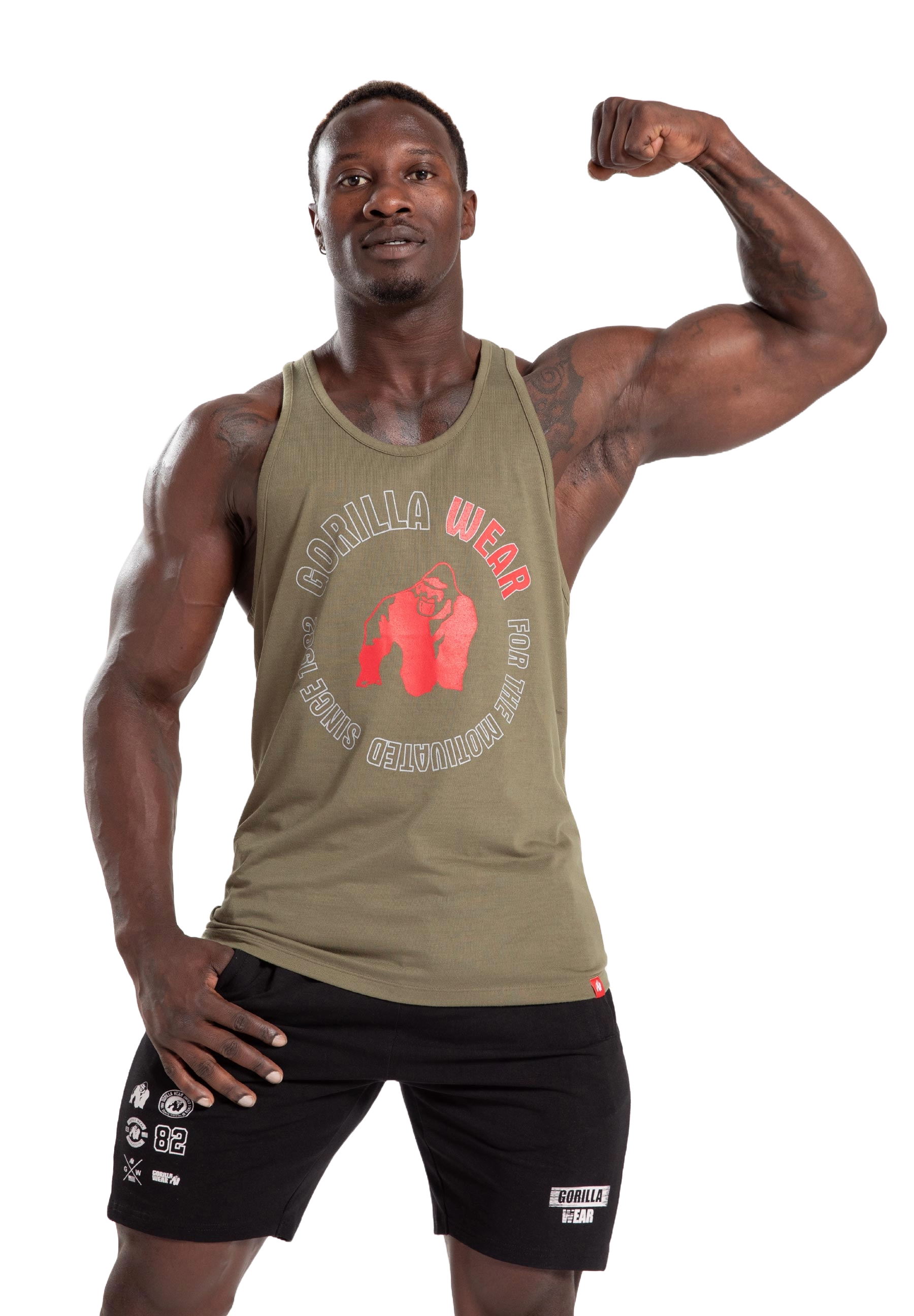 Gorilla Wear Lafayette Racerback Tank Top, army green