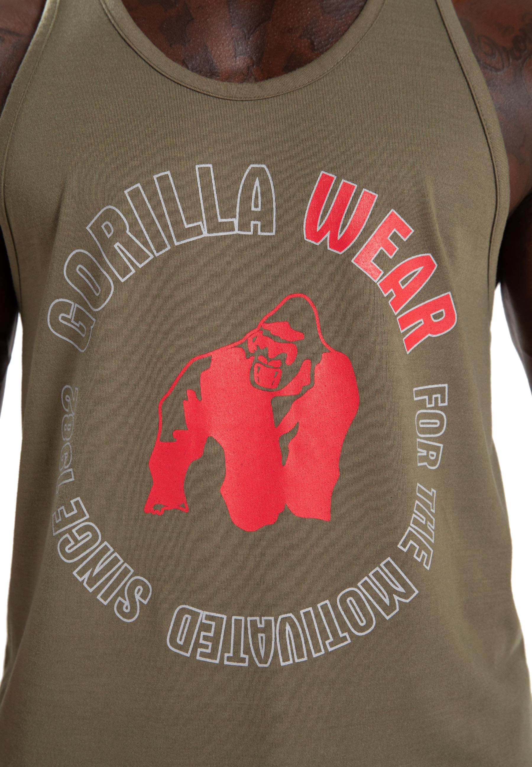 Gorilla Wear Lafayette Racerback Tank Top, army green