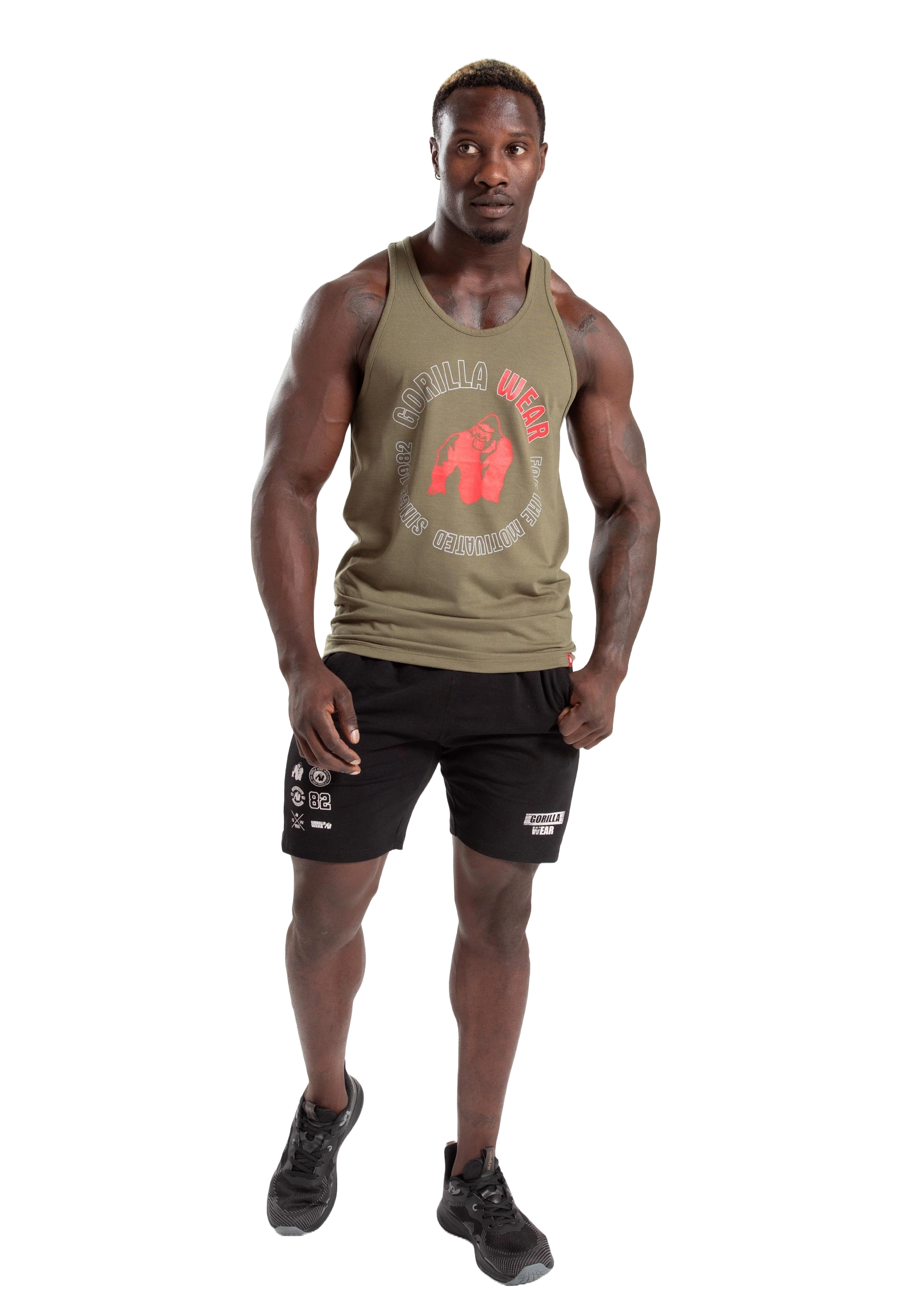 Gorilla Wear Lafayette Racerback Tank Top, army green