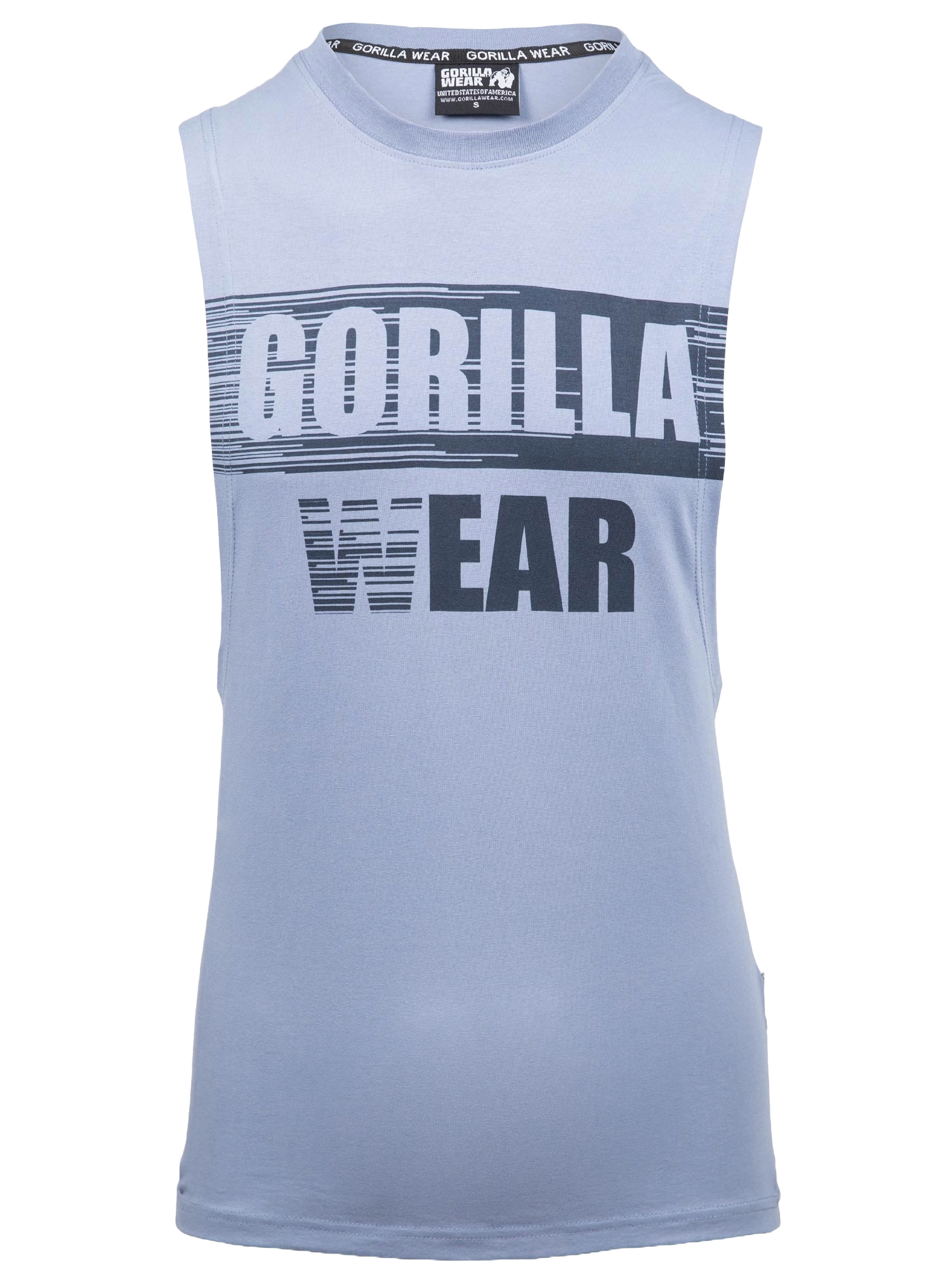 Gorilla Wear Lopez Drop Armhole Tank Top, stonewash blue