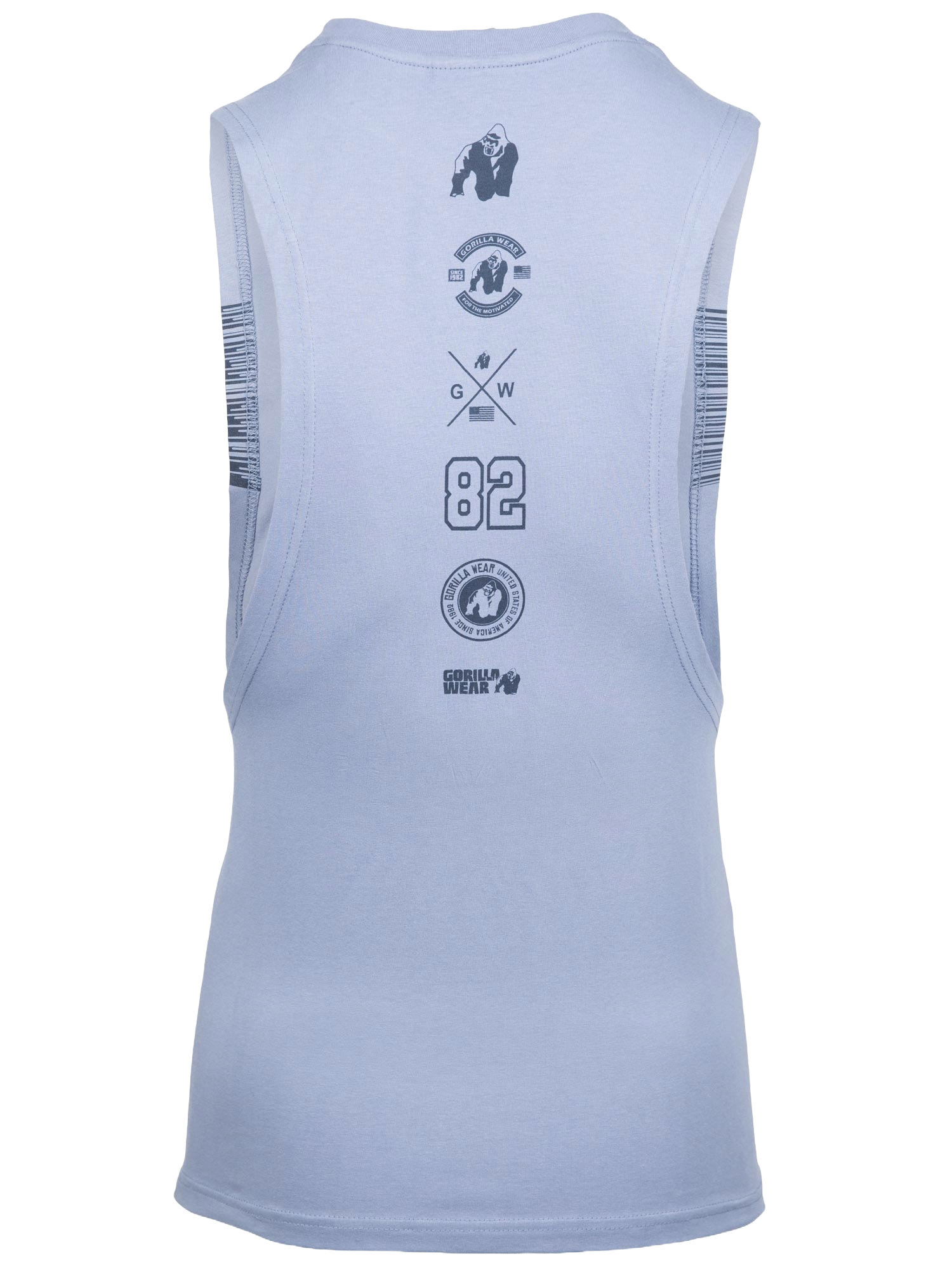 Gorilla Wear Lopez Drop Armhole Tank Top, stonewash blue
