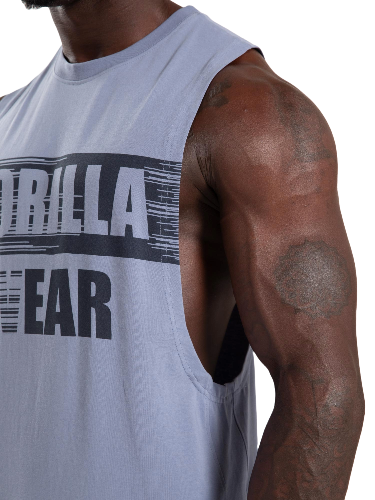 Gorilla Wear Lopez Drop Armhole Tank Top, stonewash blue