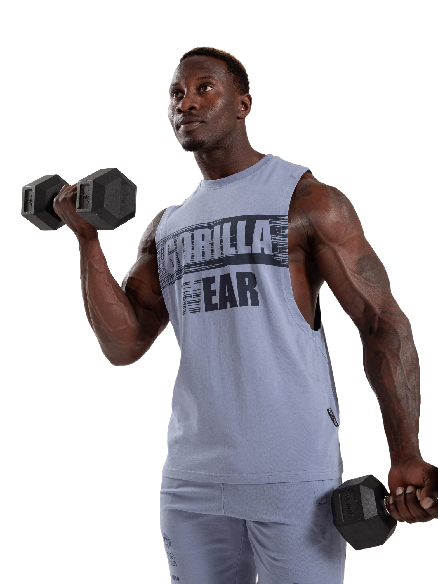 Gorilla Wear Lopez Drop Armhole Tank Top, stonewash blue