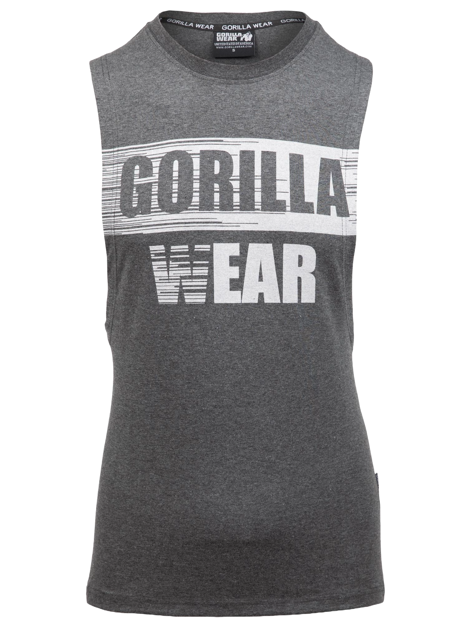 Gorilla Wear Lopez Drop Armhole Tank Top, dark grey melange