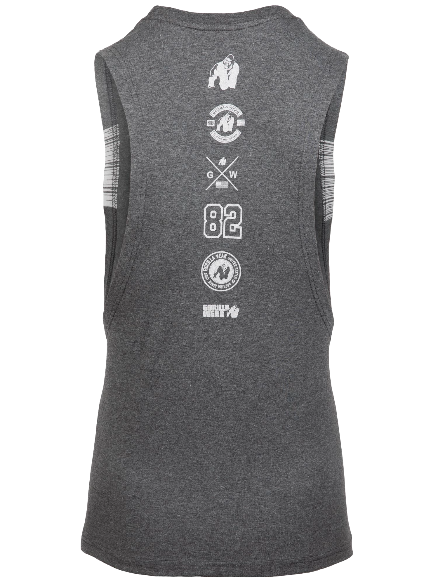 Gorilla Wear Lopez Drop Armhole Tank Top, dark grey melange